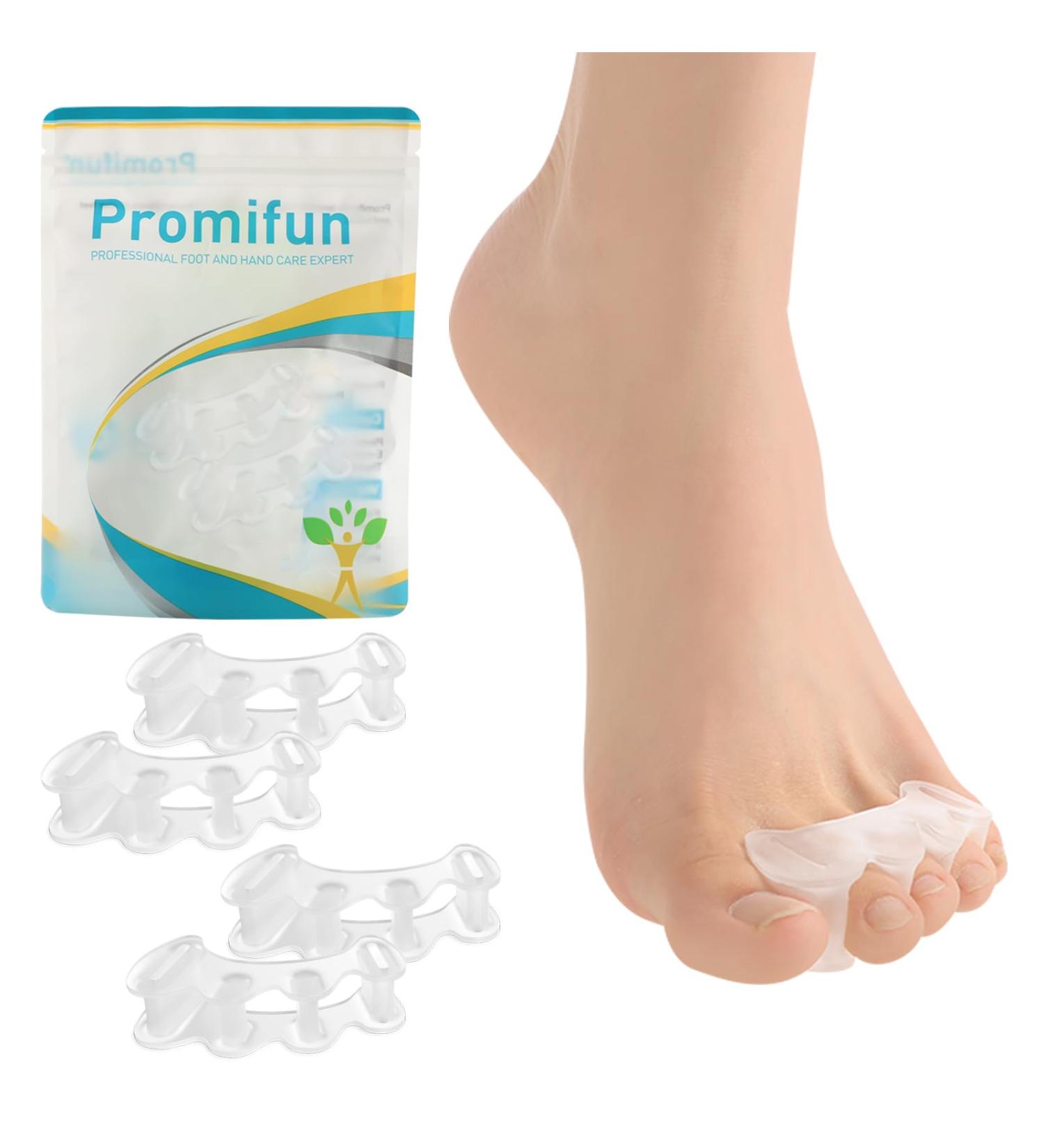 Buy Soft Gel Toe Separators - 2 Pairs for Bunion Correction & Foot Pain Relief | Ideal for Men & Women - Buy Online on GoSupps.com