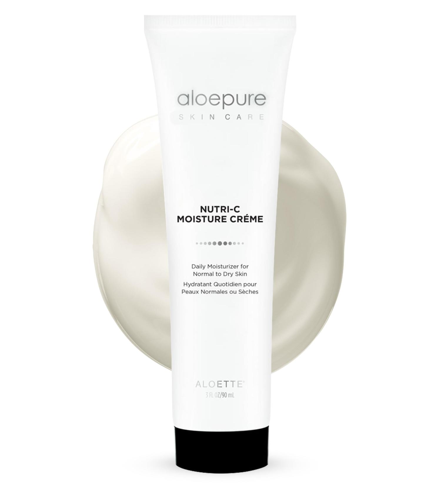 Aloette Nutri-C Face Moisturizer Cream - Daily Hydrating Skin Care for Wrinkles & Fine Lines - Gluten Free Facial Lotion for Dry to Normal Skin - 3 Fl Oz - Buy Online on GoSupps.com