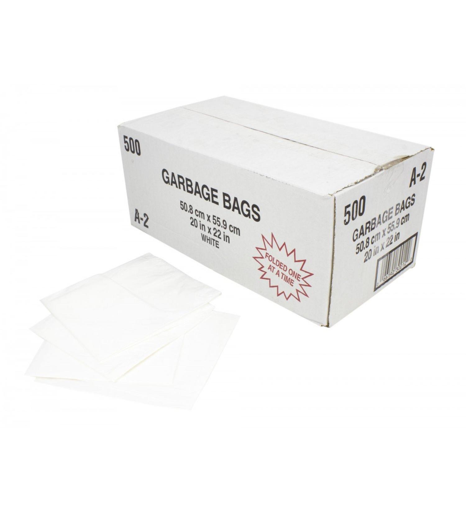 Garbage Bag - Regular - 20 X 22 - White - BOX/500 Original UPC Code: 066192300120