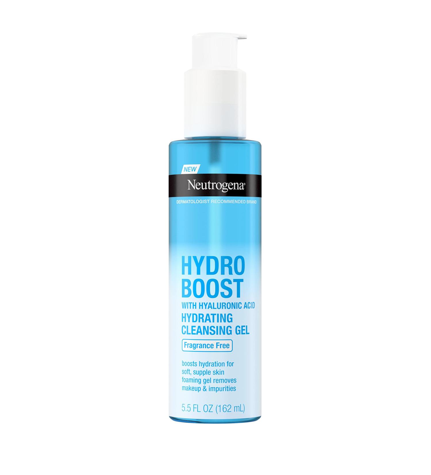 Neutrogena Hydro Boost Fragrance-Free Facial Cleansing Gel with Hyaluronic Acid | Oil-Free Daily Face Wash & Makeup Remover | 5.5 fl. oz - Buy Online on GoSupps.com