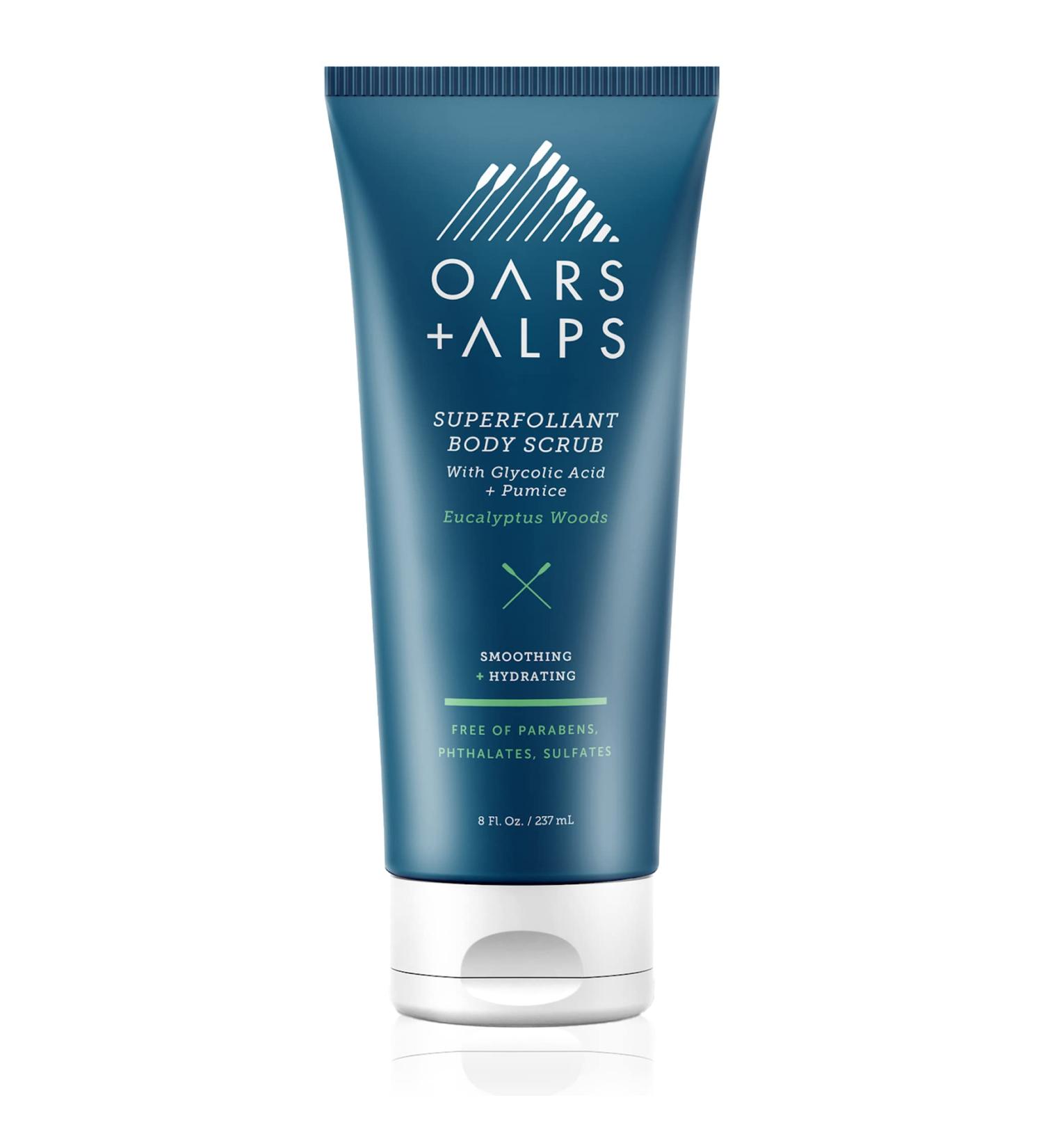 Oars + Alps Superfoliant Body Scrub - Dermatologist Tested Clean Ingredients Niacinamide & Coconut Oil - 8 Fl Oz | International Shipping Available - Buy Online on GoSupps.com