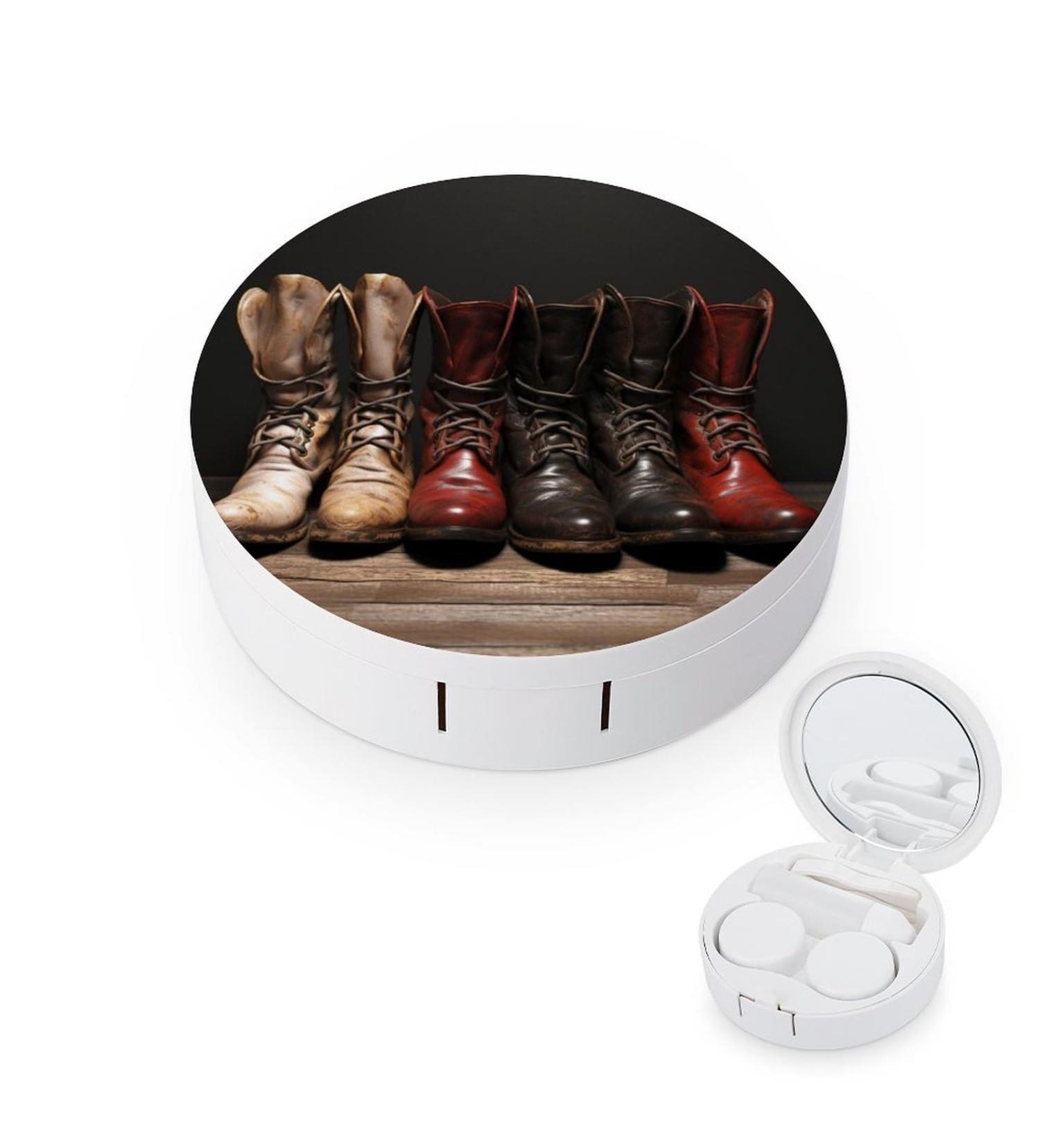 Portable Leather Contact Lens Case - Stylish Travel Storage Box for Contact Lenses - Buy Online on GoSupps.com