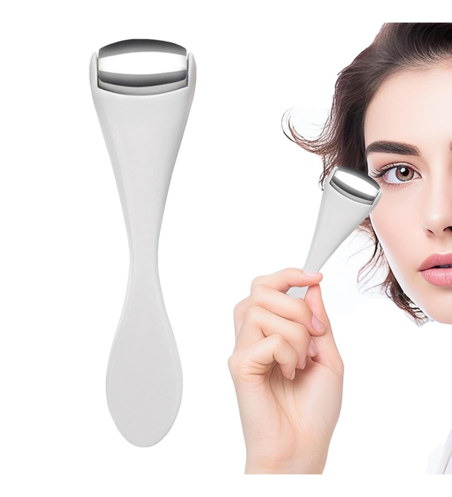 Eye Cream Roller - Medium Size Stainless Steel Ice Roller | Reduces Puffy Eyes | Blends Wrinkles | Portable Stainless Steel Beauty Tool White Handle - Buy Online on GoSupps.com