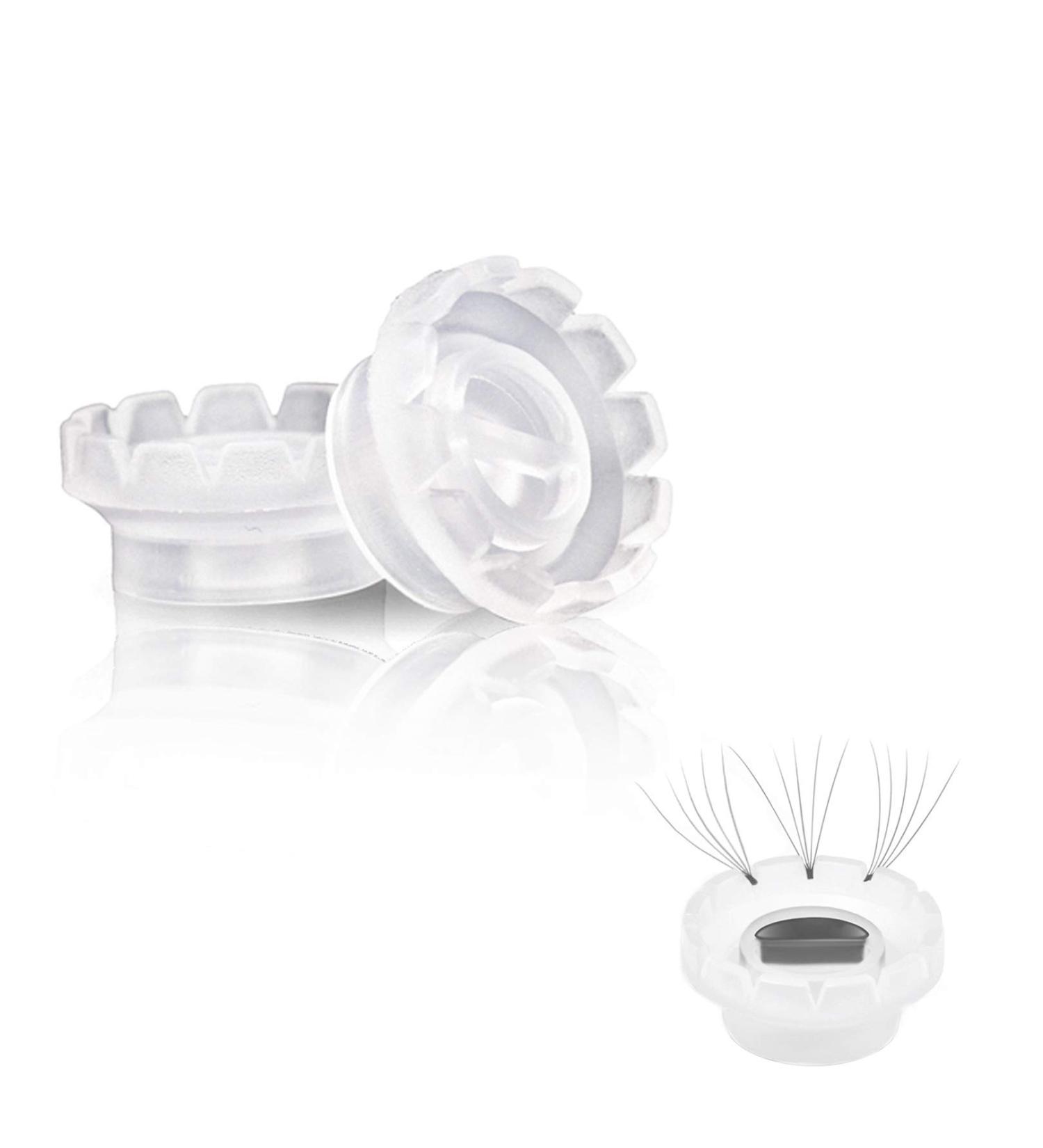 Mulutoo 400 Pcs Eyelash Extension Volume Fans & Glue Holder Organizer - White - Buy Online on GoSupps.com