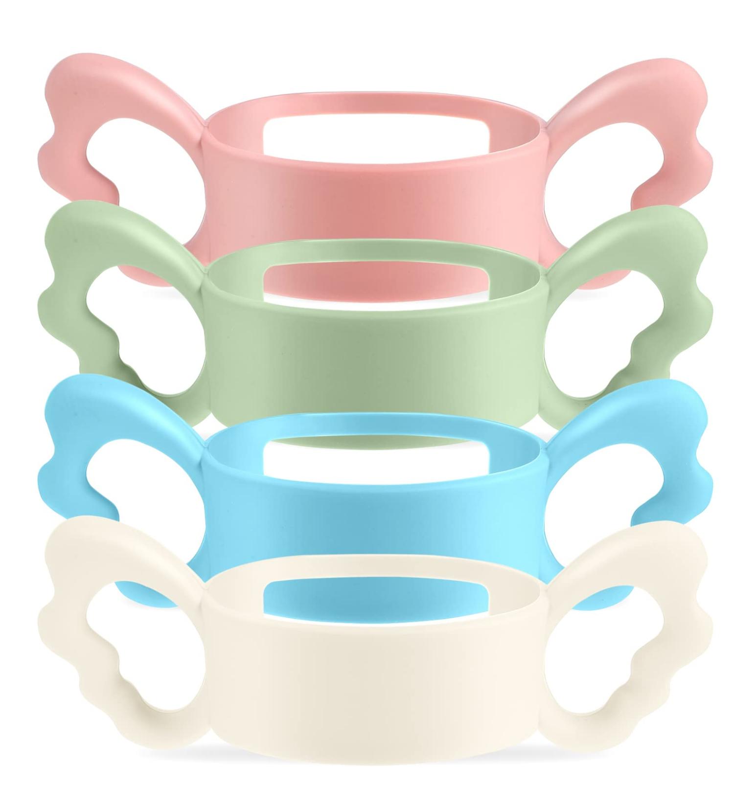 Toddmomy 4pcs Baby Bottle Handle - Wide-Neck Nursing Bottle Holder with Safety Teether - Buy Online on GoSupps.com