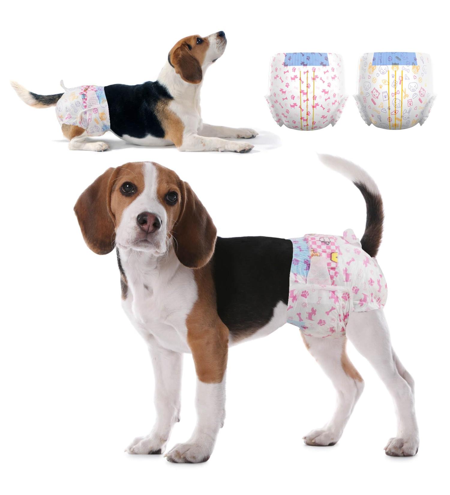 Dono Disposable Dog Diapers for Female Dogs - Super Absorbent & Leak-Proof - 48 Count Sizes XXS to L - Ideal for Incontinence Heat & Periods - Buy Online on GoSupps.com