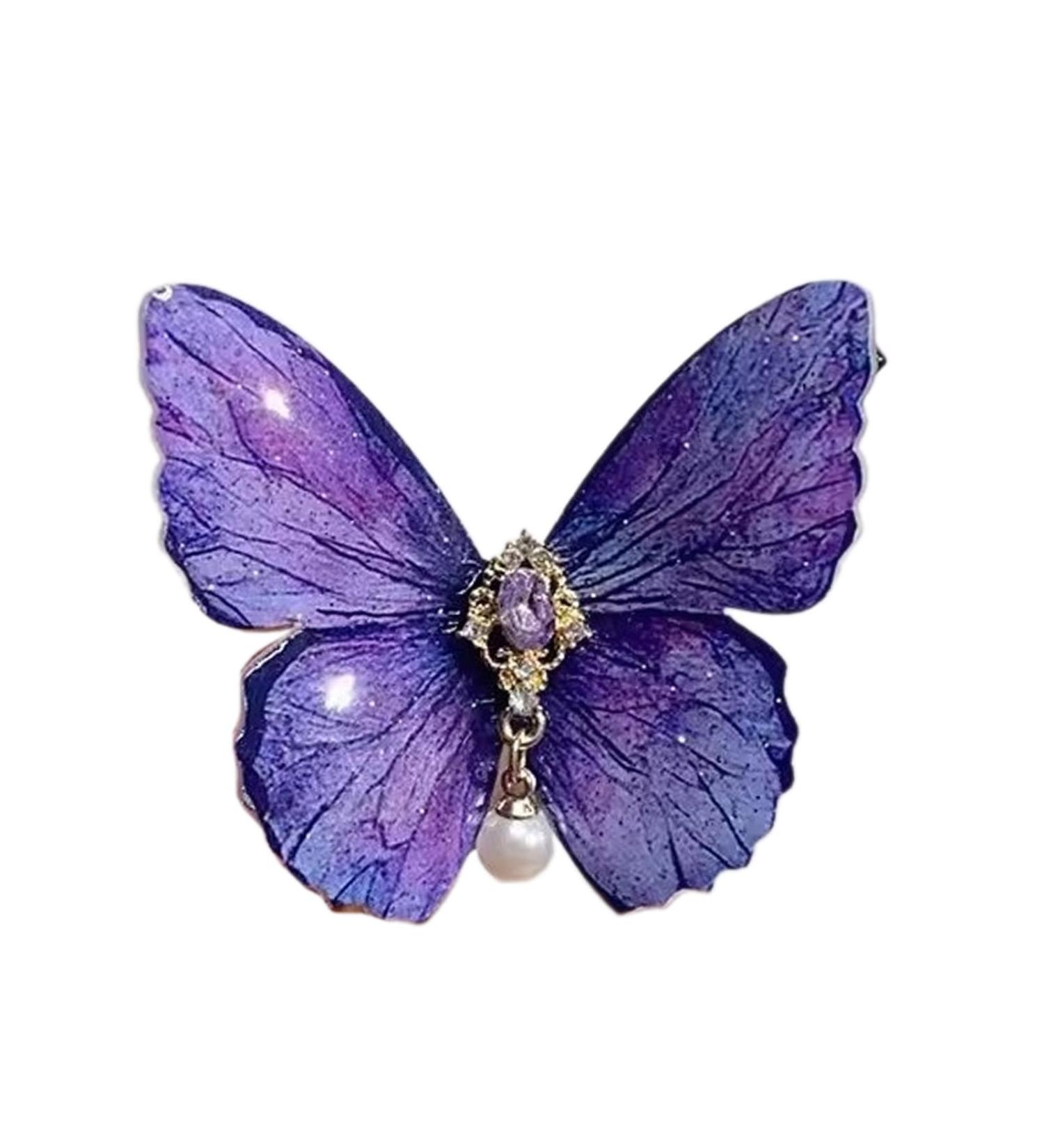Sweet Hair Clip Stylish Butterfly Hairpin Fashionable Hair Barrette Delicate Hair Jewelry Hair Ornaments Women Girl Butterfly Hairpin 1 x Purple Butterfly - Buy Online on GoSupps.com