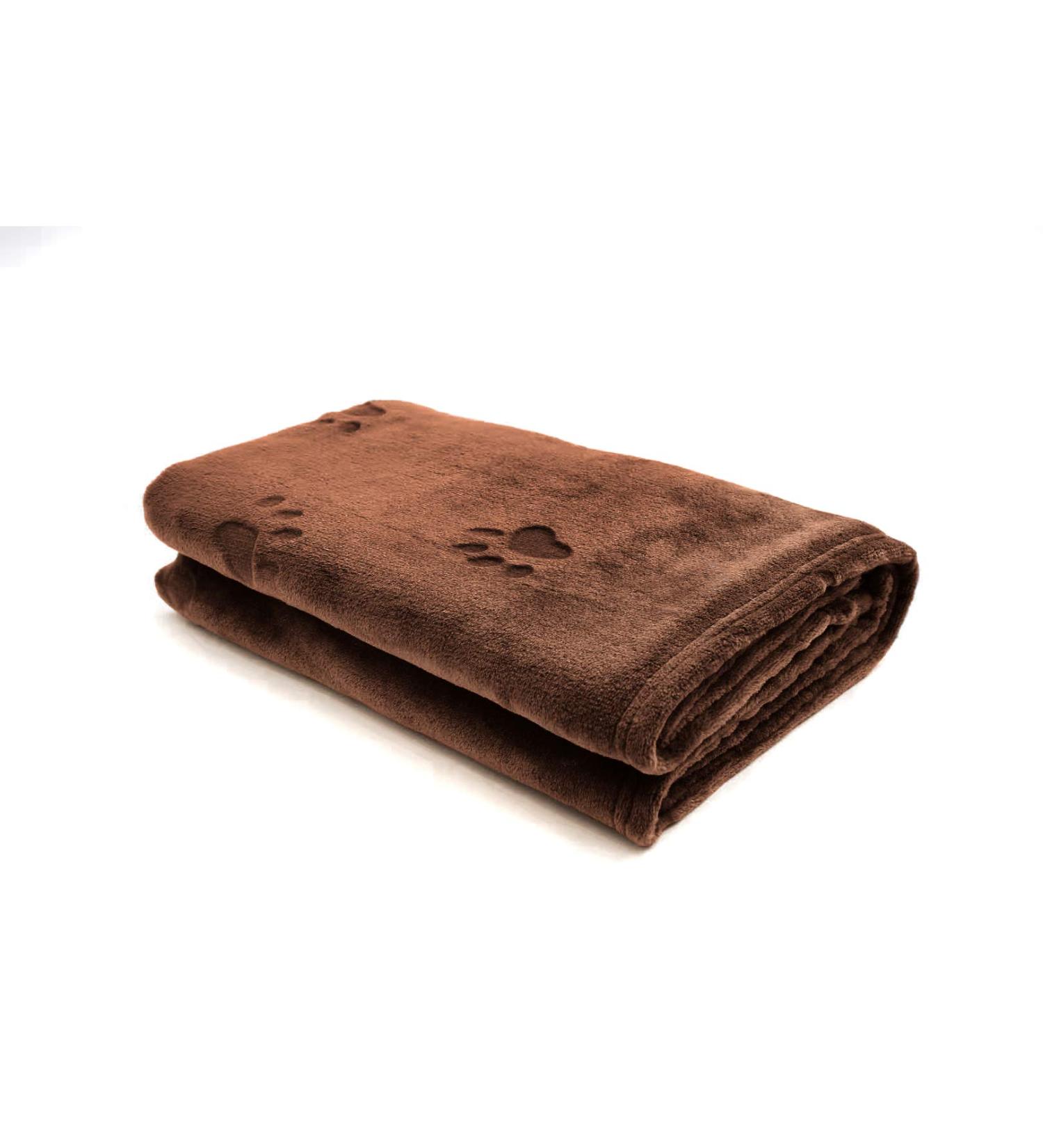 YINXUE 2 Pack Soft Pet Flannel Blanket | Cute 3D Paw Design | 30 x 40 | Warm Dog Cat Sleep Mat | Coffee - Buy Online on GoSupps.com