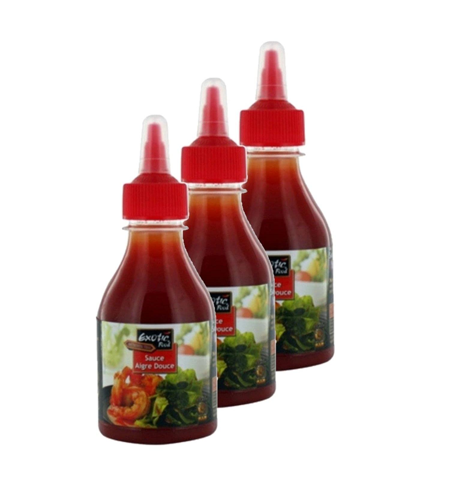 Lot 3x Sweet Sour Sauce - Bottle 225g