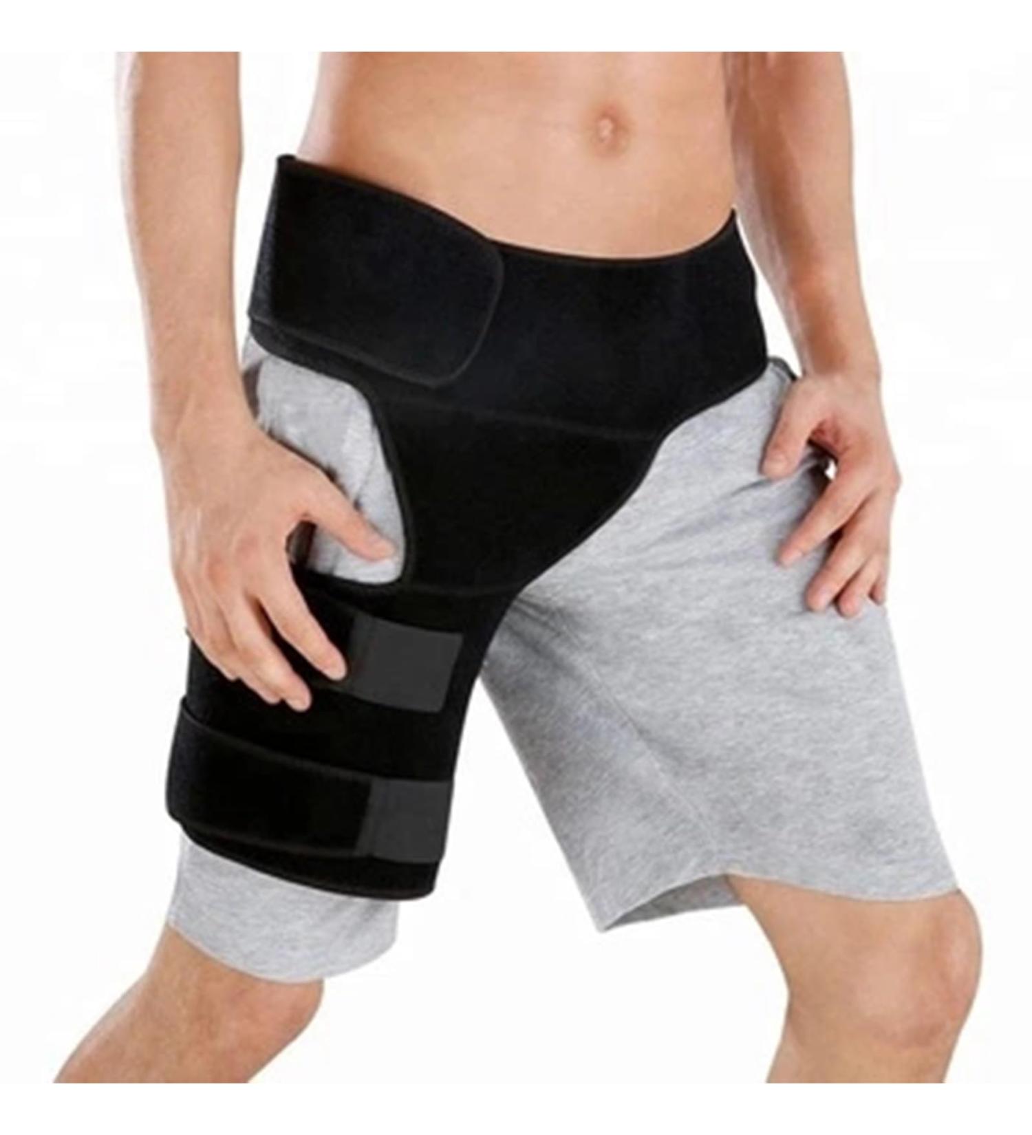 Layhou Adjustable Groin Support Bandage - Thigh Compression Brace for Athletic Injury Prevention and Pain Relief - Buy Online on GoSupps.com