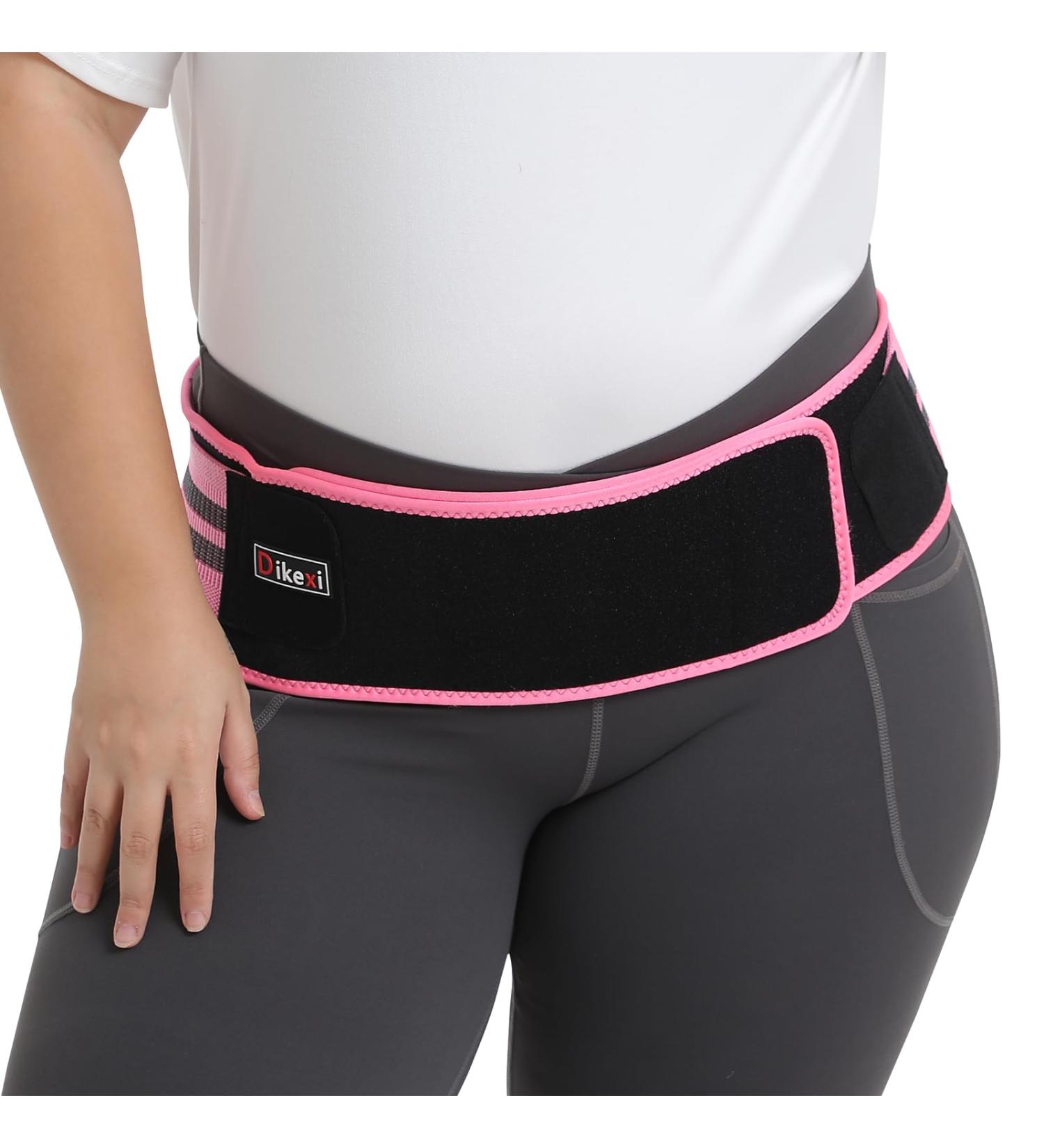 Sacroiliac SI Joint Hip Belt - Adjustable Pelvic & Lower Back Support for Sciatica Relief - XL Pink (Hip Size 52-63 - Buy Online on GoSupps.com