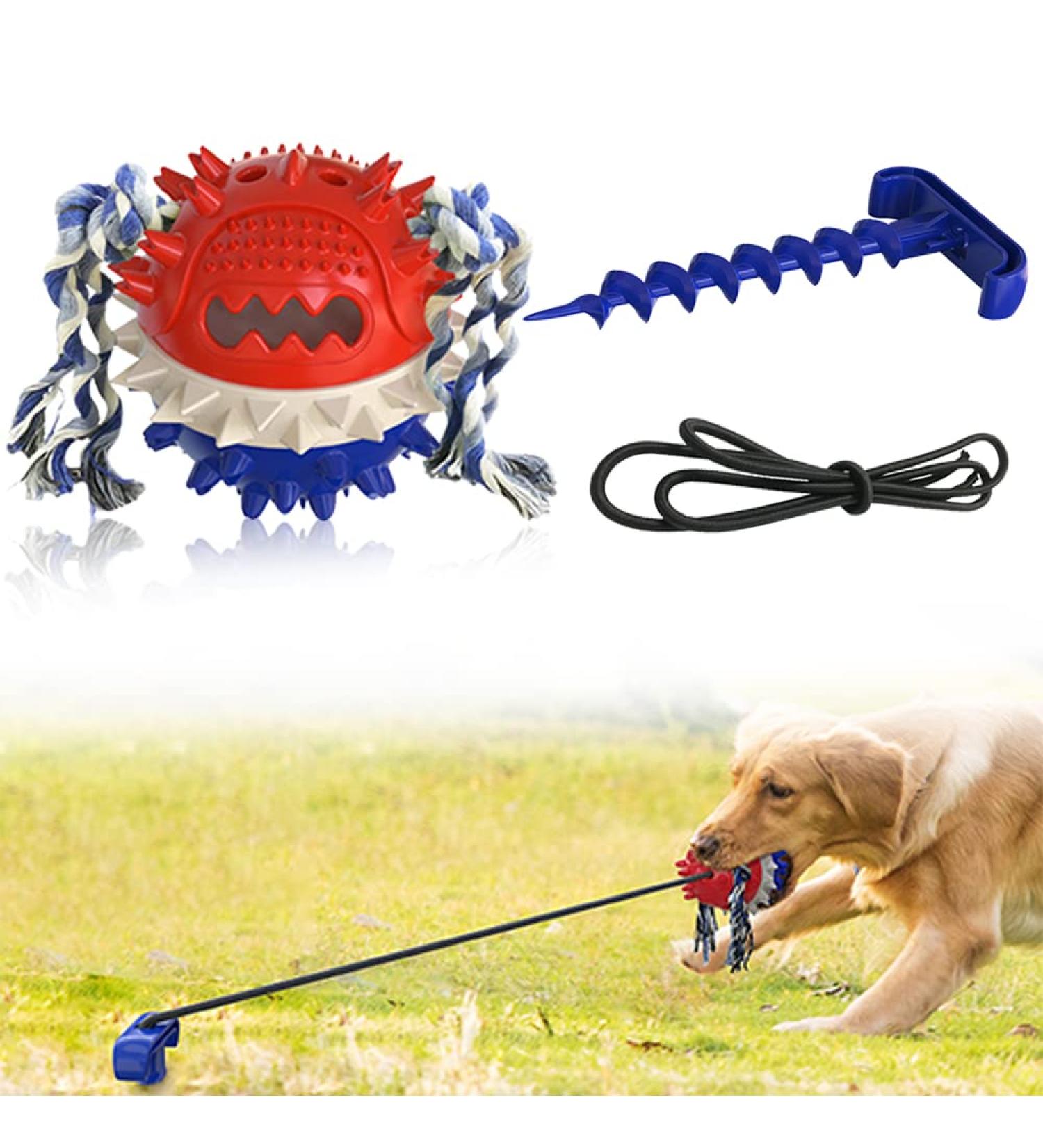Anyingkai Outdoor Tug-of-War Dog Toy - Multifunctional Elastic Rope Ball & Chicken Tool for Puppies | International Shipping Available - Buy Online on GoSupps.com