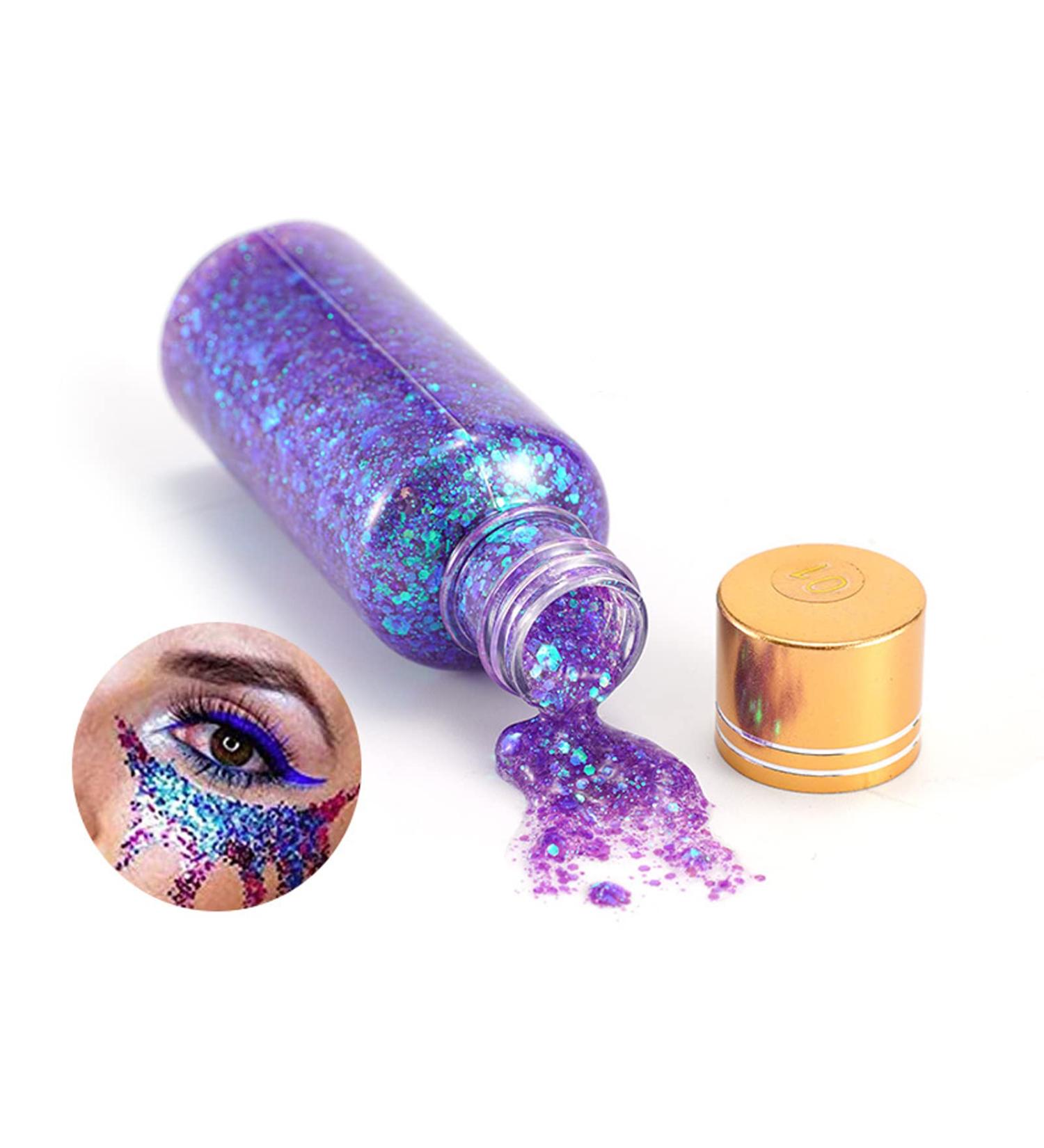 Corleone Holographic Body Glitter Gel for Women - Waterproof Shimmer Eyeshadow for Rave & Festival Party | A3 - Buy Online on GoSupps.com
