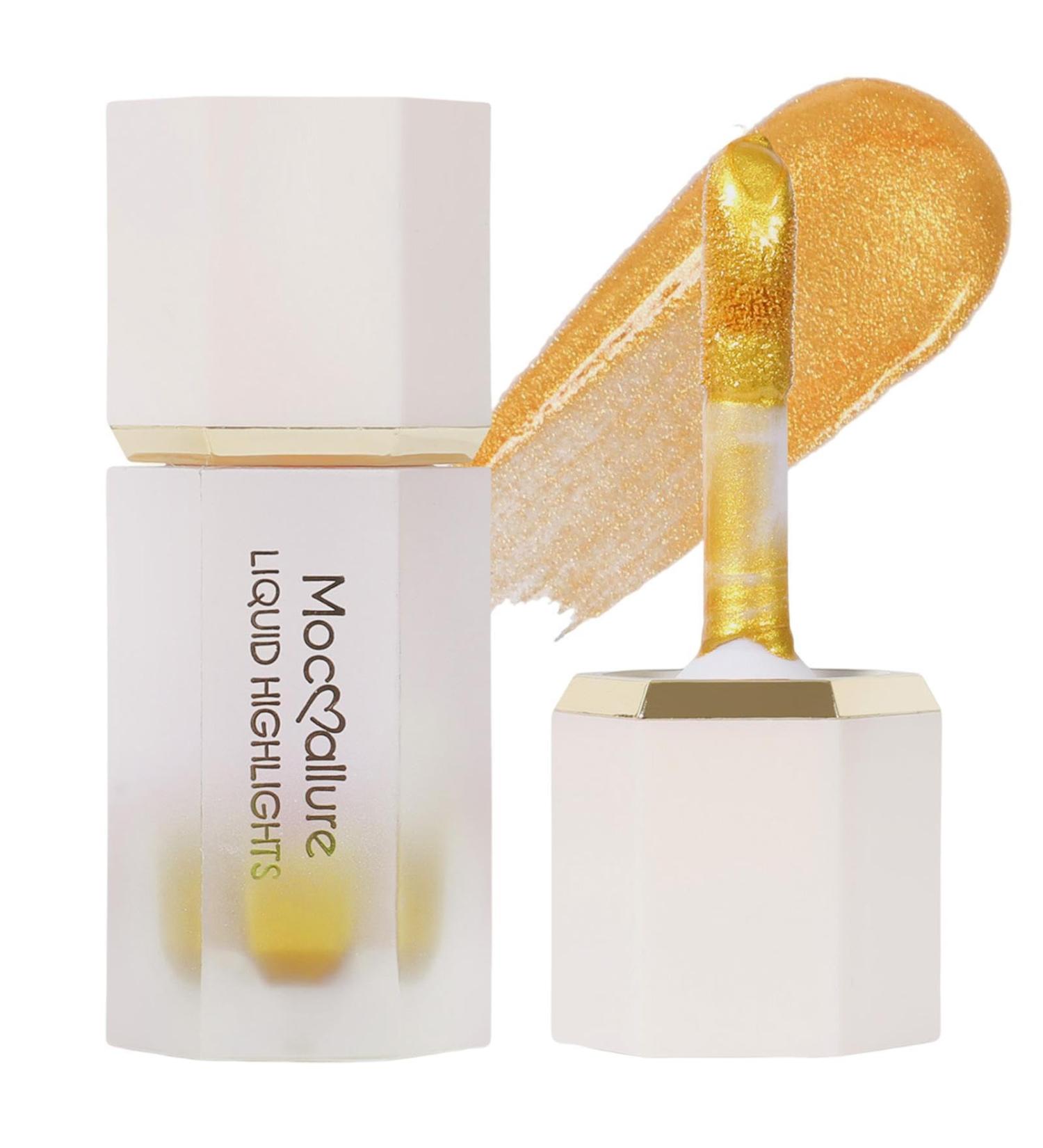 WOBBLO Liquid Highlighter Makeup | Natural Shine Shine | Blendable Body Glitter Shimmer Highly Pigmented for Forehead Cheekbone Face 05 - Buy Online on GoSupps.com