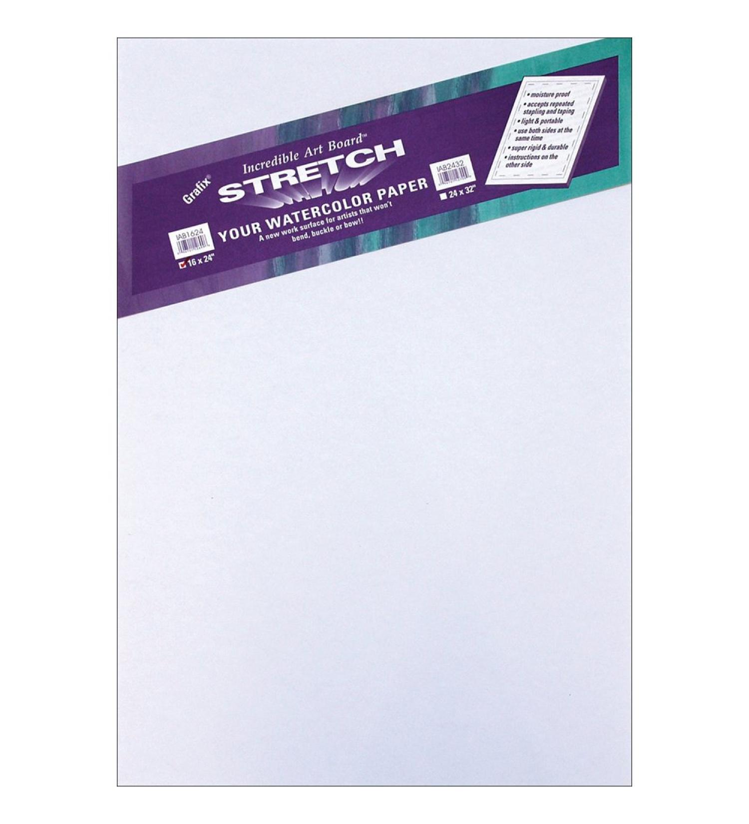 Grafix Stretching Watercolor Paper Art Board - 16 x 24 White - 1 Pack - Buy Online on GoSupps.com