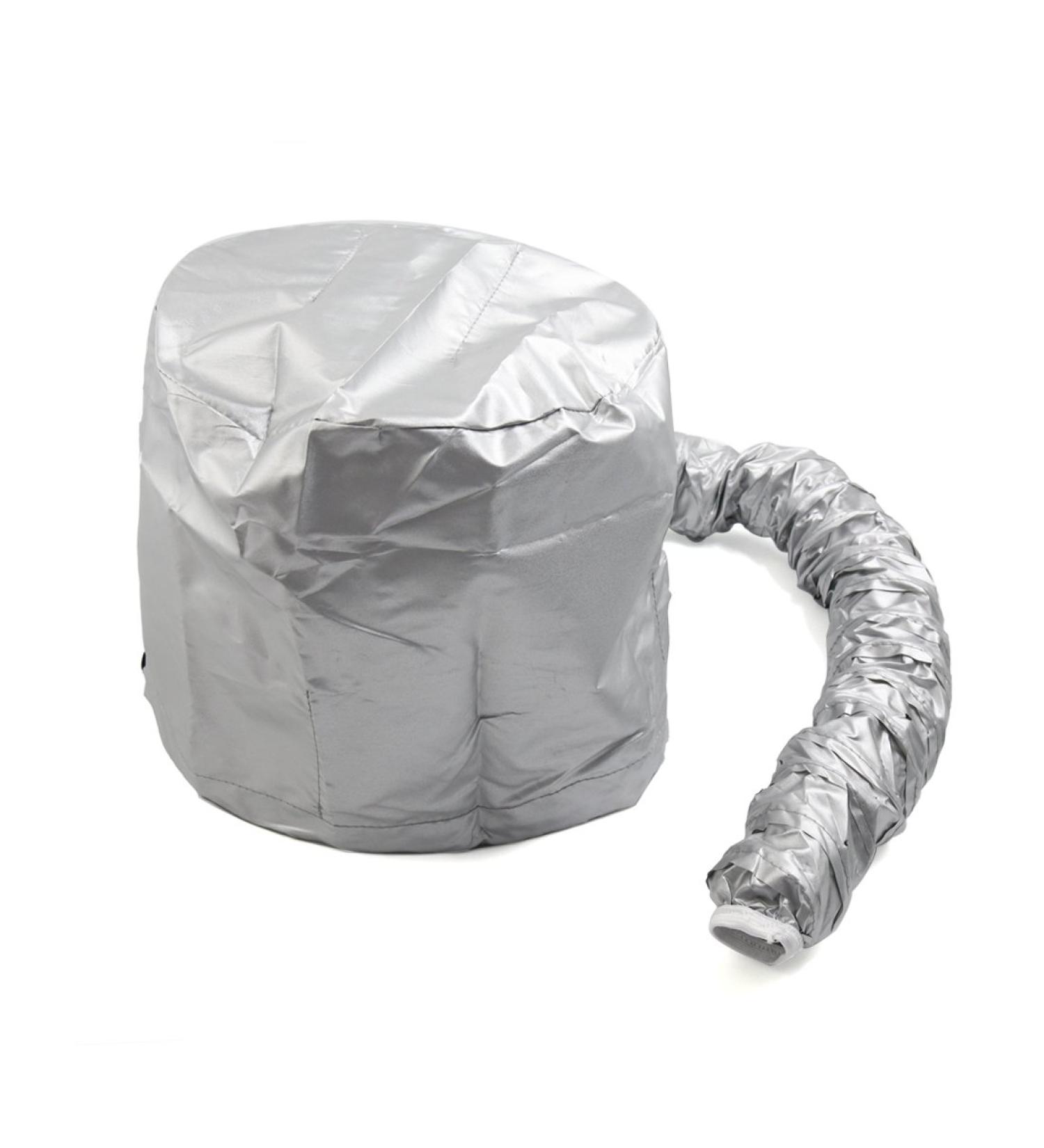 Ruilogod Silver Tone Polyester Portable Hair Drying Styling Soft Bonnet Hood Blow Dryer Connect Cap - Buy Online on GoSupps.com
