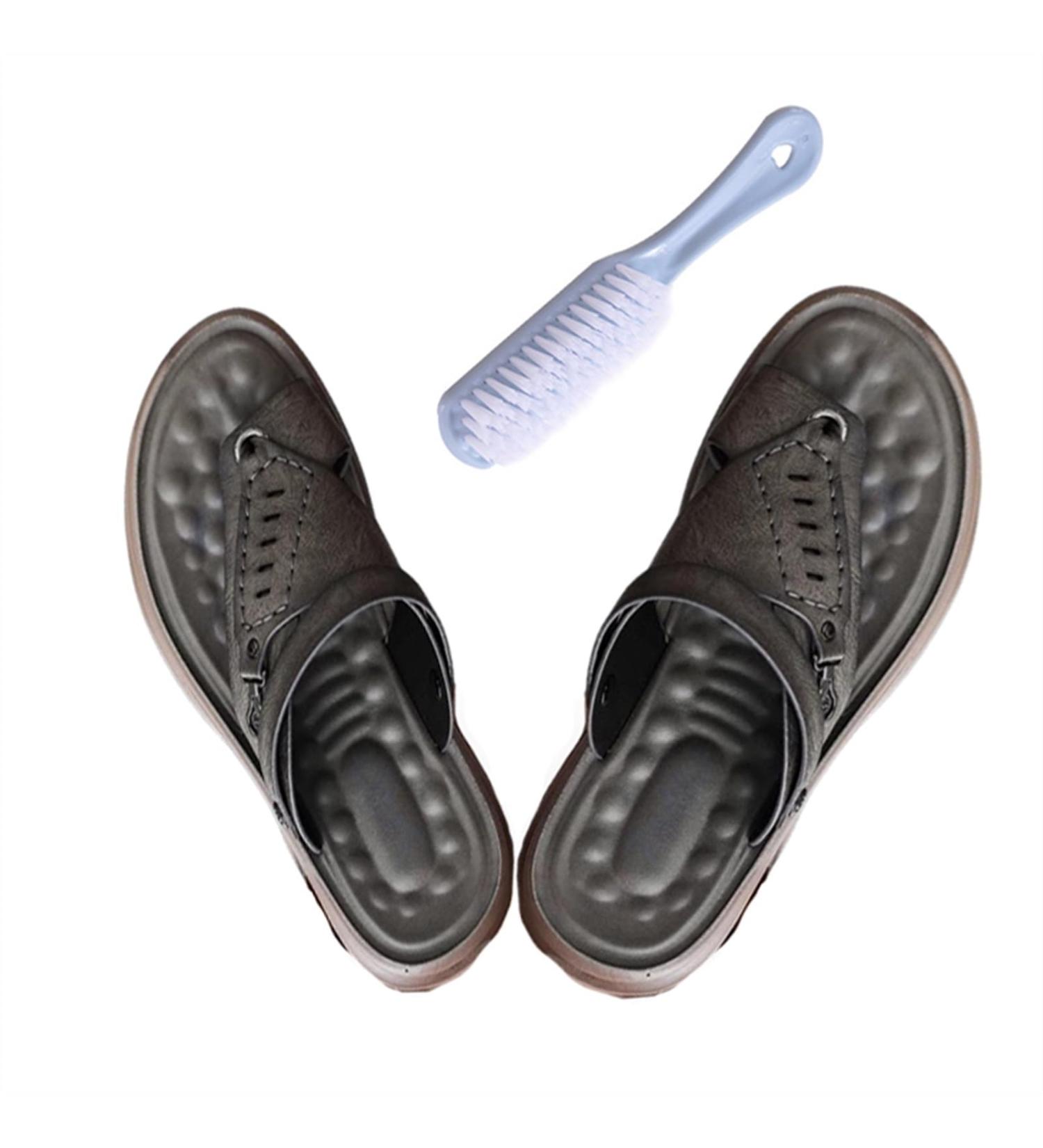 Wygwlg Non-Slip Breathable Flip Flops for Men | Bunion Corrector Sandals | Soft Slip-On Slippers for Hallux Valgus & Fasciitis | Perfect Birthday Gifts for Dad - Size 7.5 Grey - Buy Online on GoSupps.com