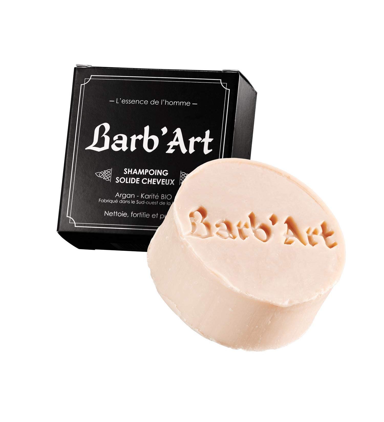 Barb'Art Barb'Art - Solid Shampoo for Normal or Dry Hair - Organic Argan and Shea Butter - Men's - 100g