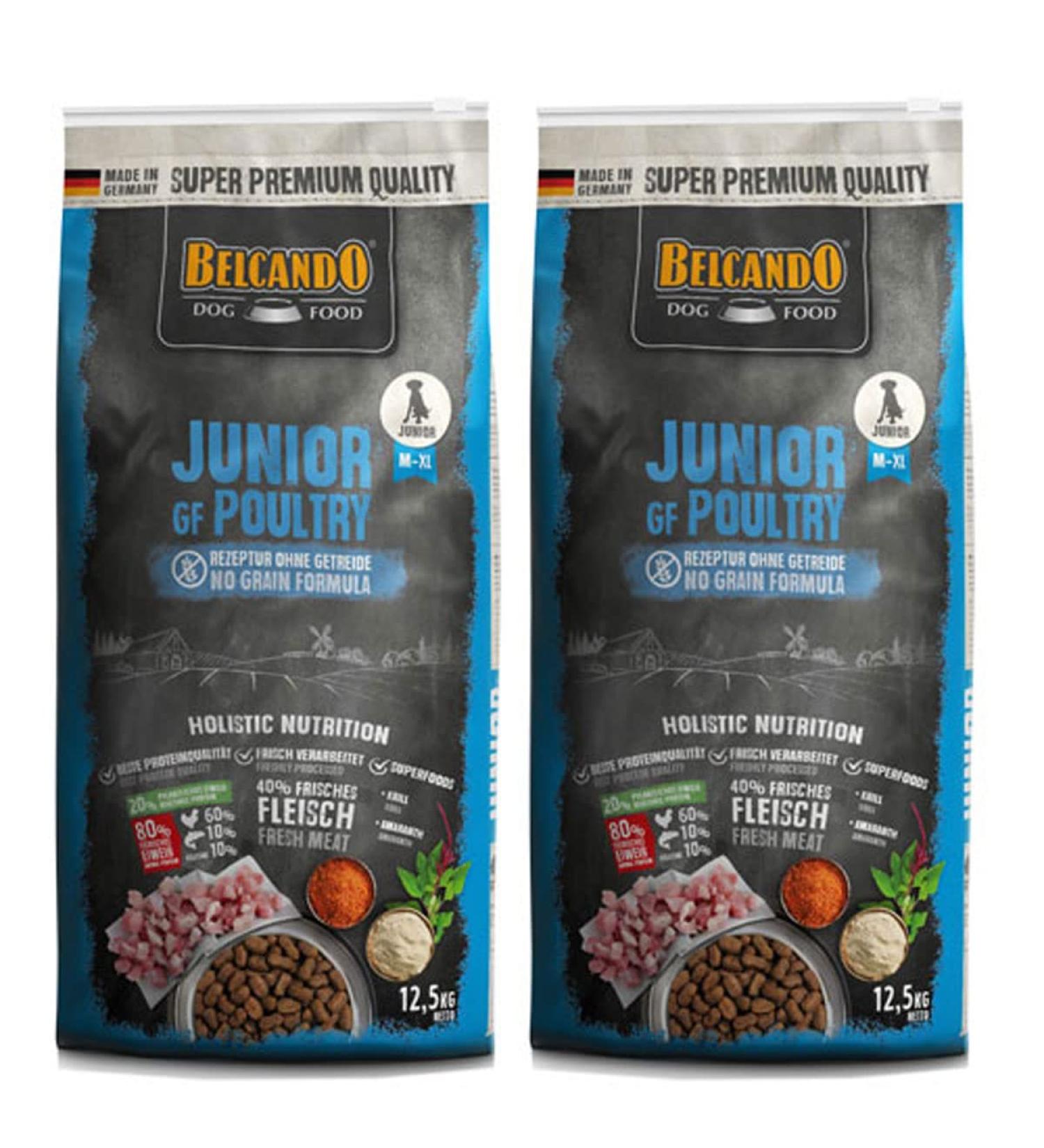 x 12,5 kg BELCANDO Junior GF Poultry getreidefreies Nourriture pour chien