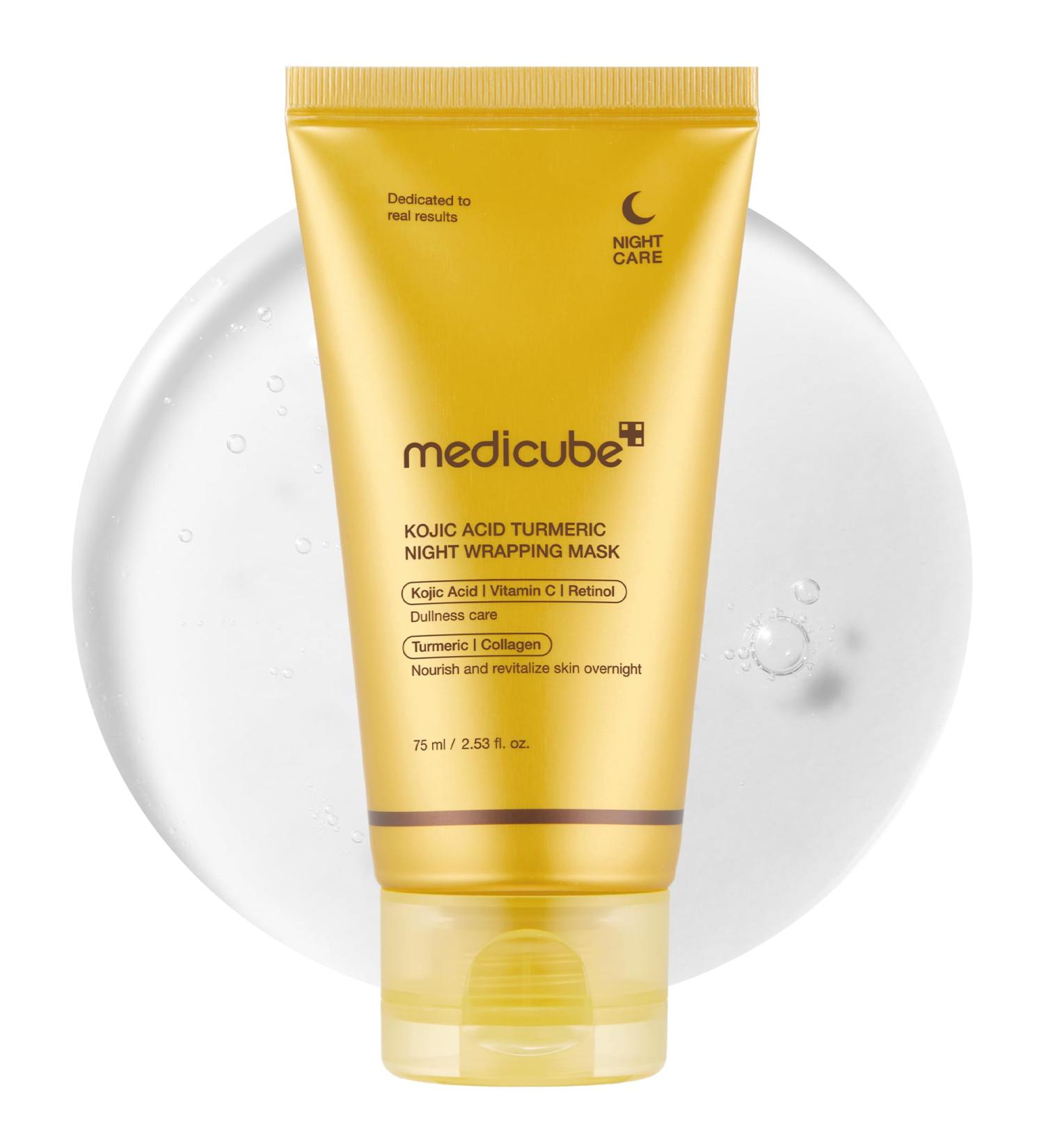 medicube Kojic Acid Turmeric Overnight Wrapping Peel Off Mask Brightens & Defends Against Skin Stress for a Clear Glowing Complexion Korean Skincare 2.53 fl. oz. Kojic Acid Tumeric - Buy Online on GoSupps.com