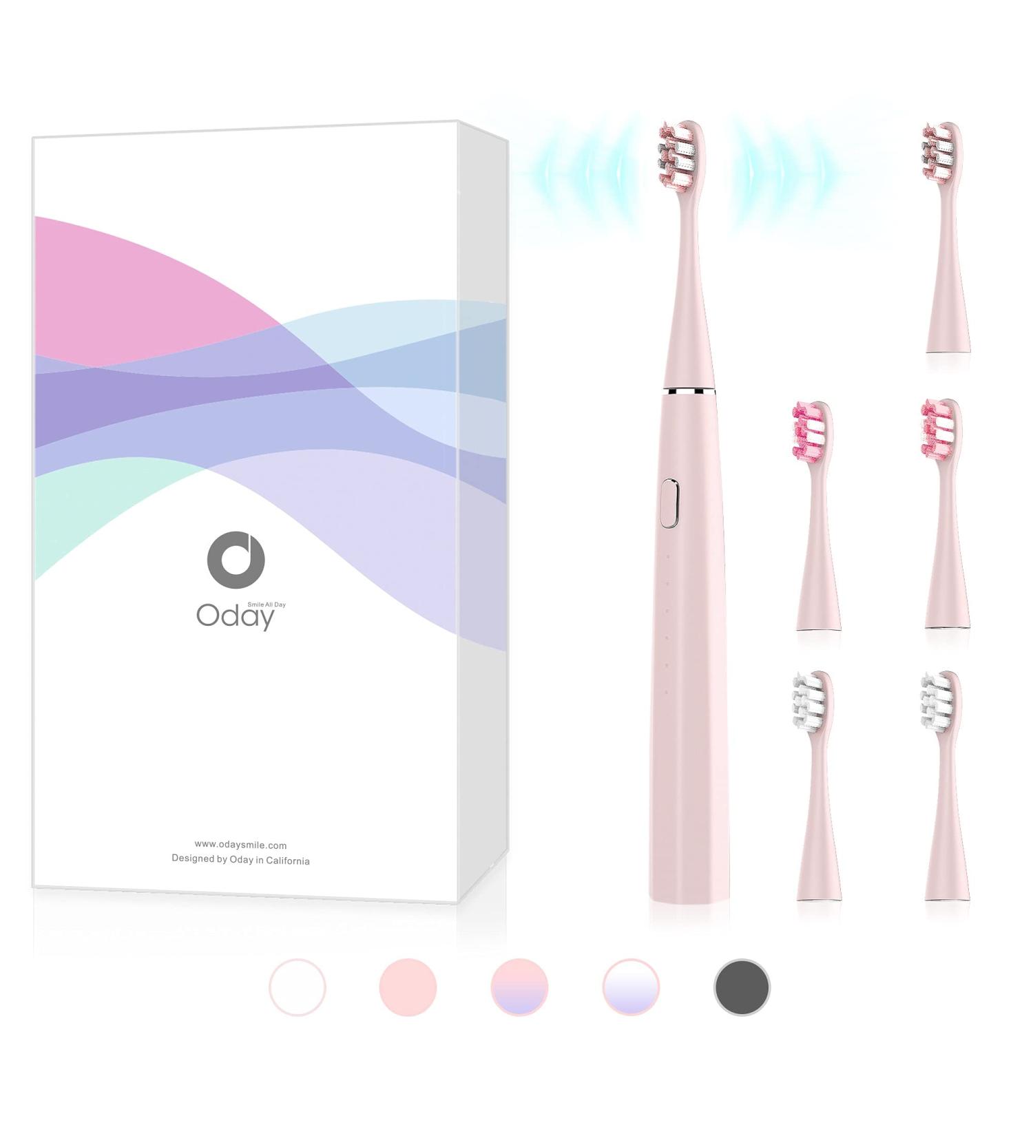 Oday N9000 Sonic Electric Toothbrush - 90% End-Rounding 10 Year Warranty Long Battery Life Waterproof 43 000 VPM 5 Modes 6 Brush Heads - Shop Internationally - Buy Online on GoSupps.com