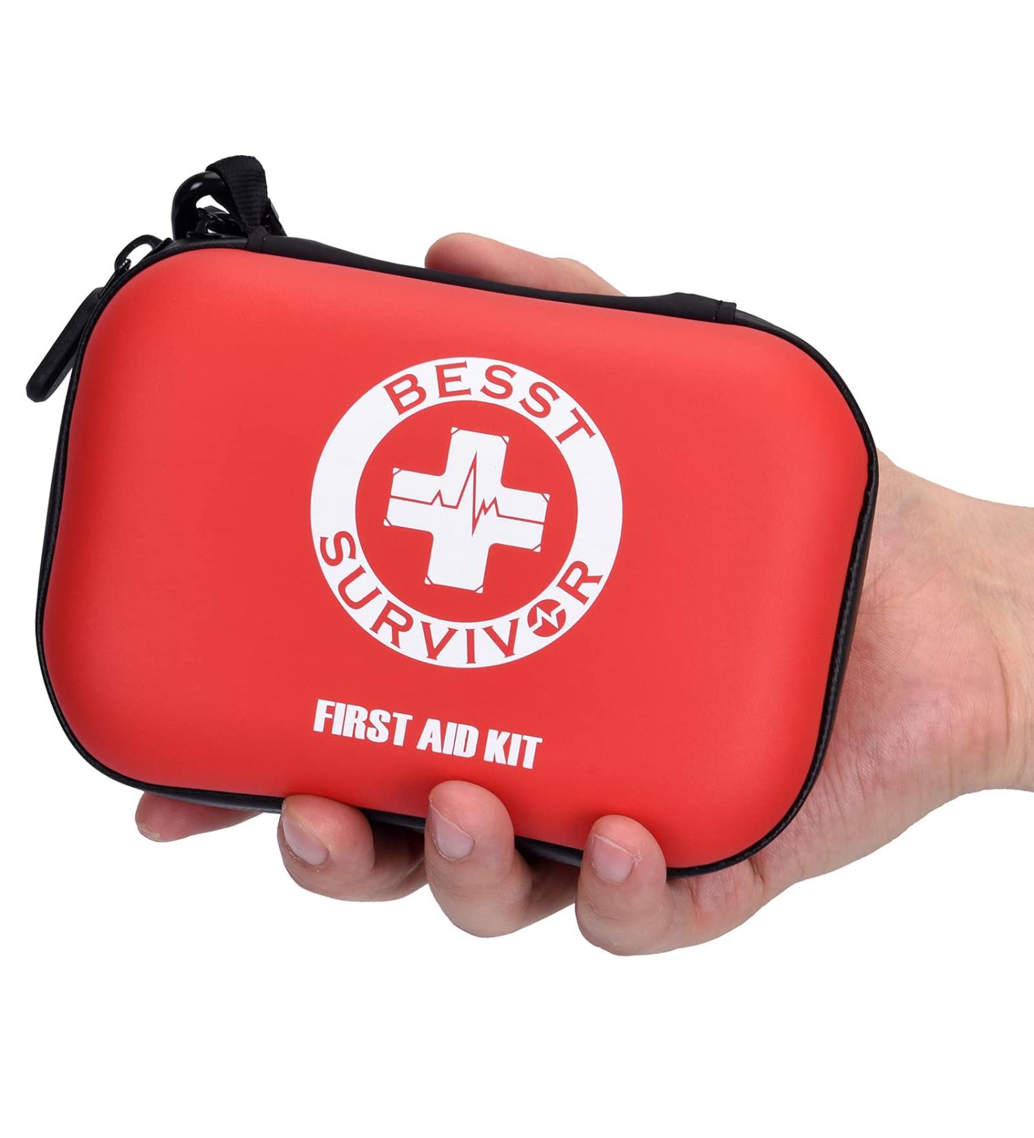 Portable Small First Aid Kit for Camping, Hiking, Car, Home - Compact Medical Supplies in EVA Case - Emergency & Medical Supplies - Buy Online on GoSupps.com