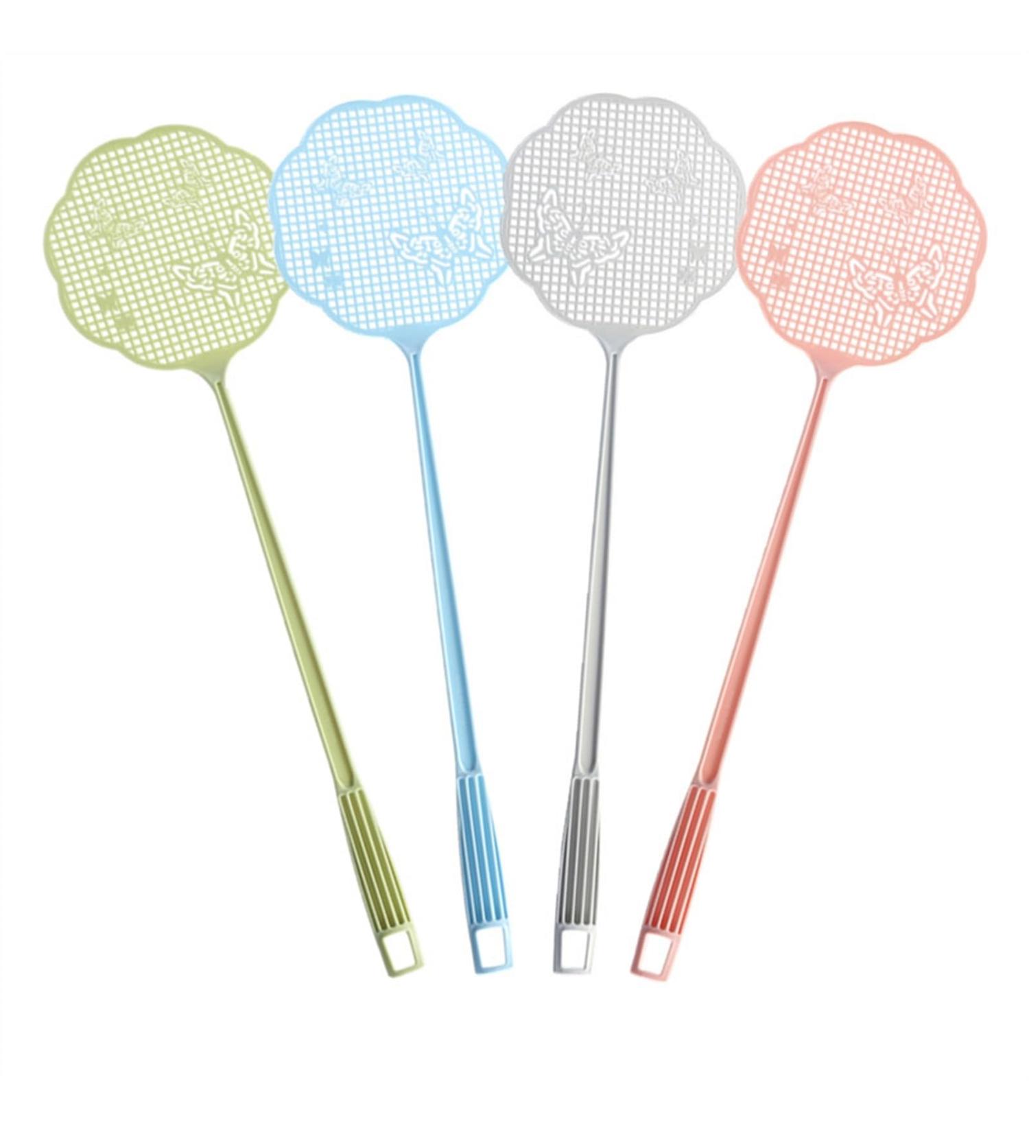 KKRAUS Fly Swatter Plastic Long Handle Manual Fly Killer Heavy Duty Fly Swatters for Home Indoor Outdoor Classroom Office 4 Pack - Buy Online on GoSupps.com