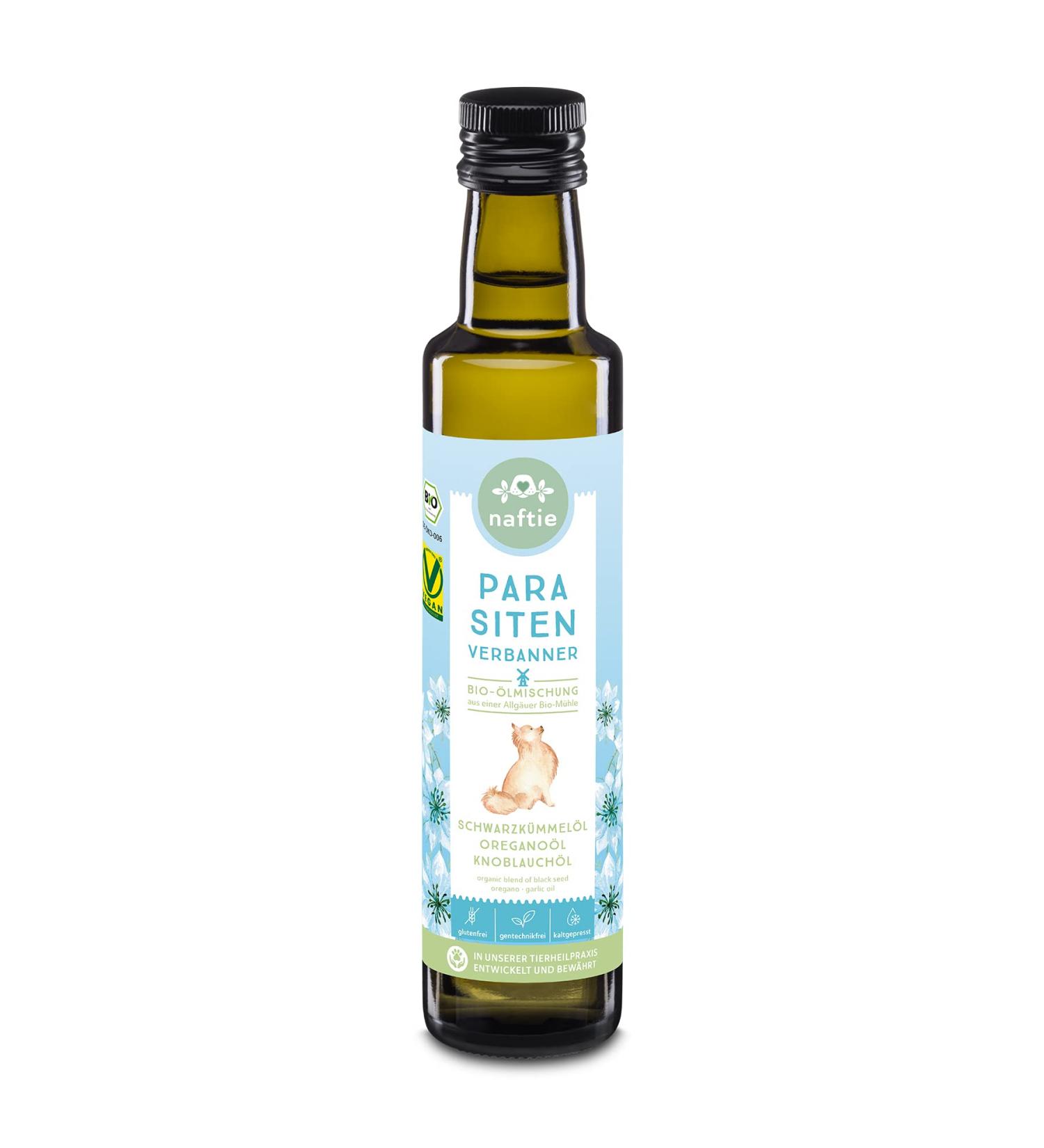 NAFTIE BOO Oil for Douches - Organic Black Cumin Garlic & Oregano Oil - 250ml - Parasite Prevention & Wellness - Buy Online on GoSupps.com