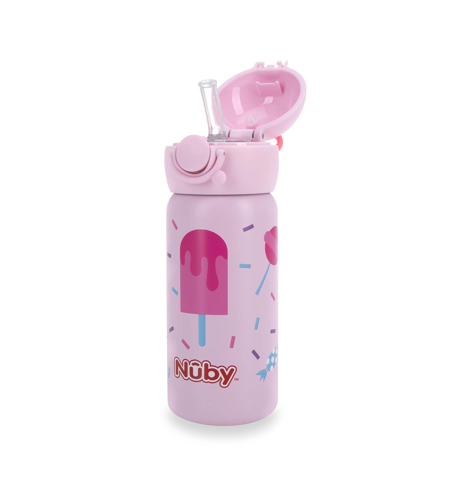 Nuby Thirsty Kids No Spill Flip-It Active Stainless Steel Travel Cup  14 Oz  Ice Cream - Buy Online on GoSupps.com