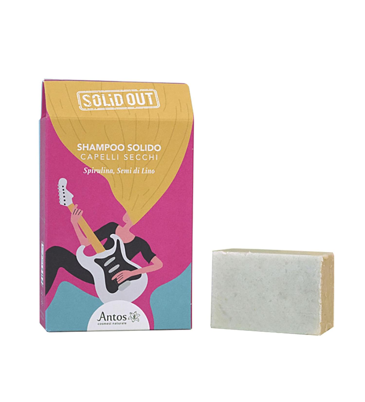  ANTOS ANTOS - Solid shampoo - Nourishing dry hair 55g - Spirulina and flax seeds - Solid Out SOL1 - Buy Online on GoSupps.com