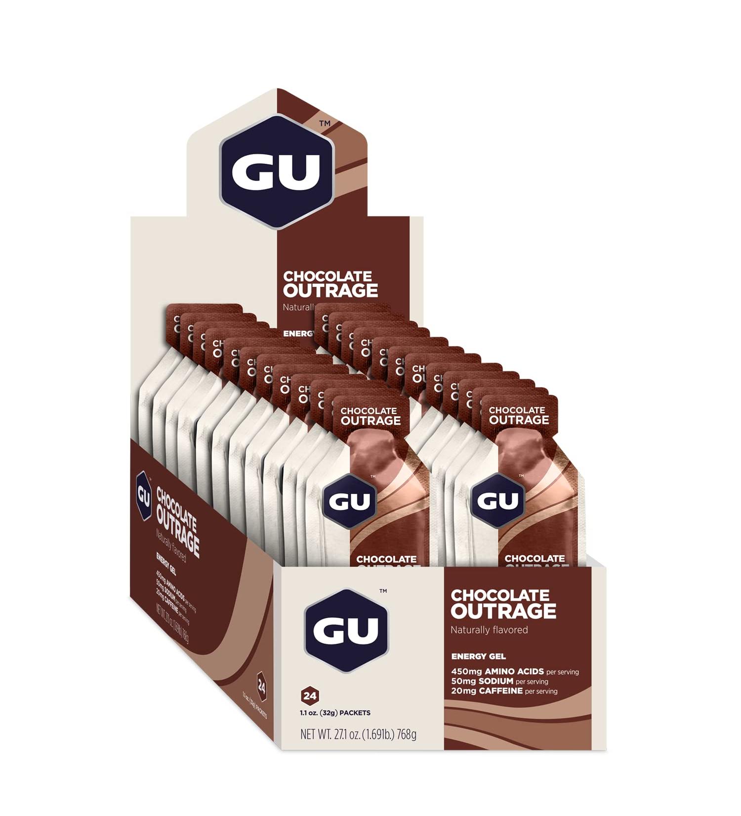 GU Energy Original Sports Nutrition Energy Gel  24-Count  Chocolate Outrage - Buy Online on GoSupps.com