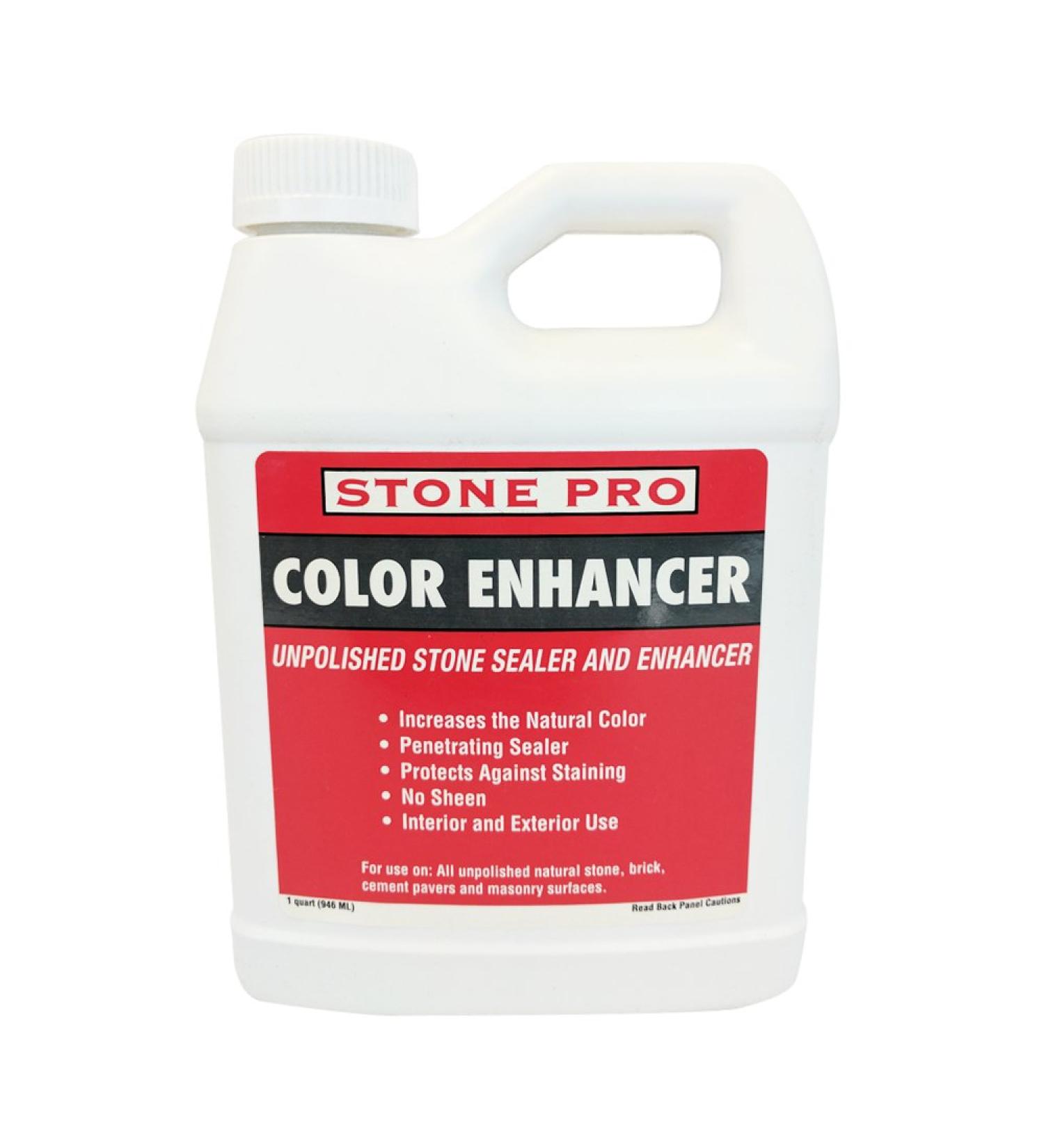 Stone Pro Color Enhancer - Unpolished Stone Sealer and Enhancer - 1 Quart