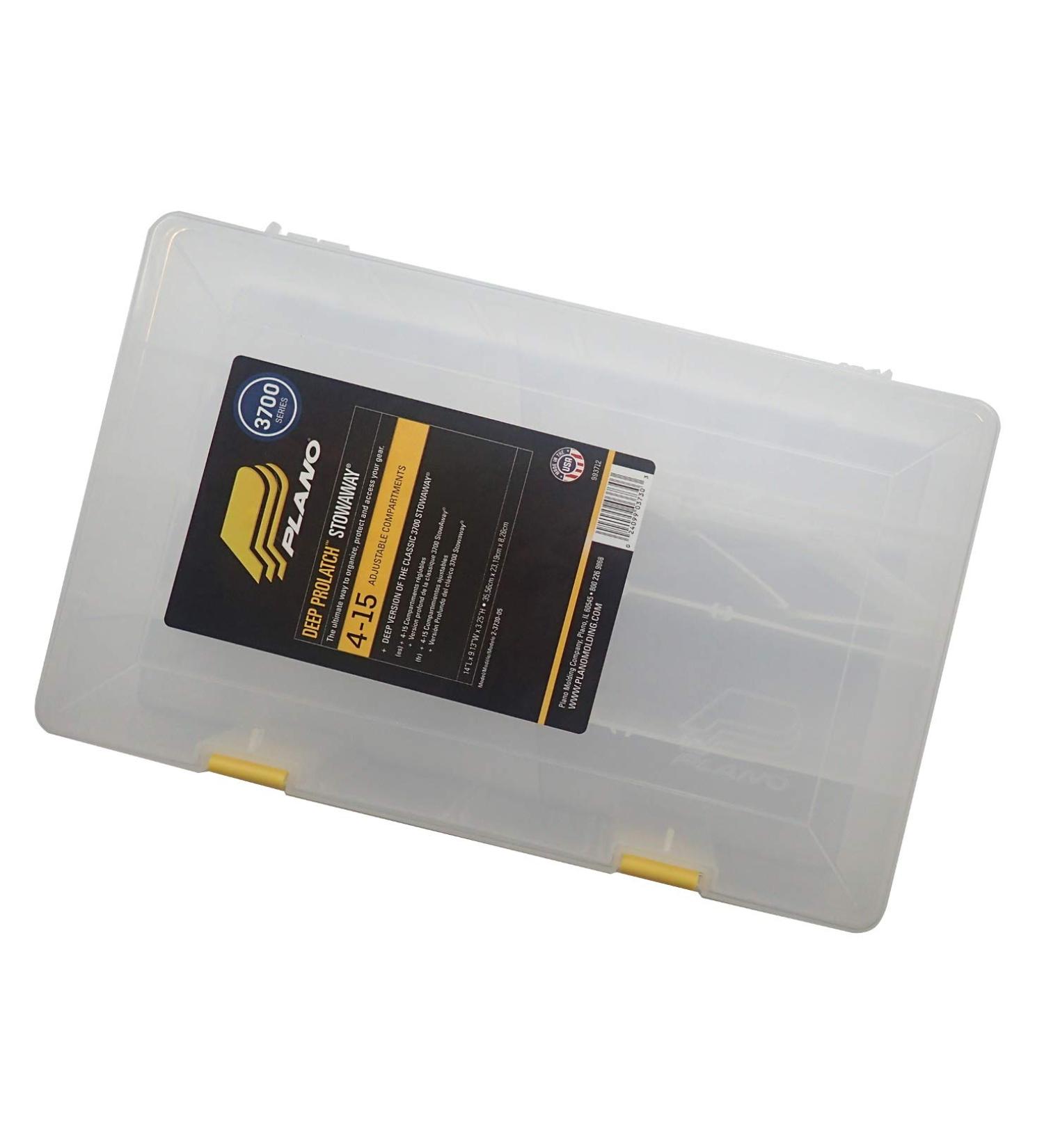 Plano 23730-05 Prolatch Stowaway Deep | Transparent Storage Box with Adjustable Dividers - Buy Online on GoSupps.com