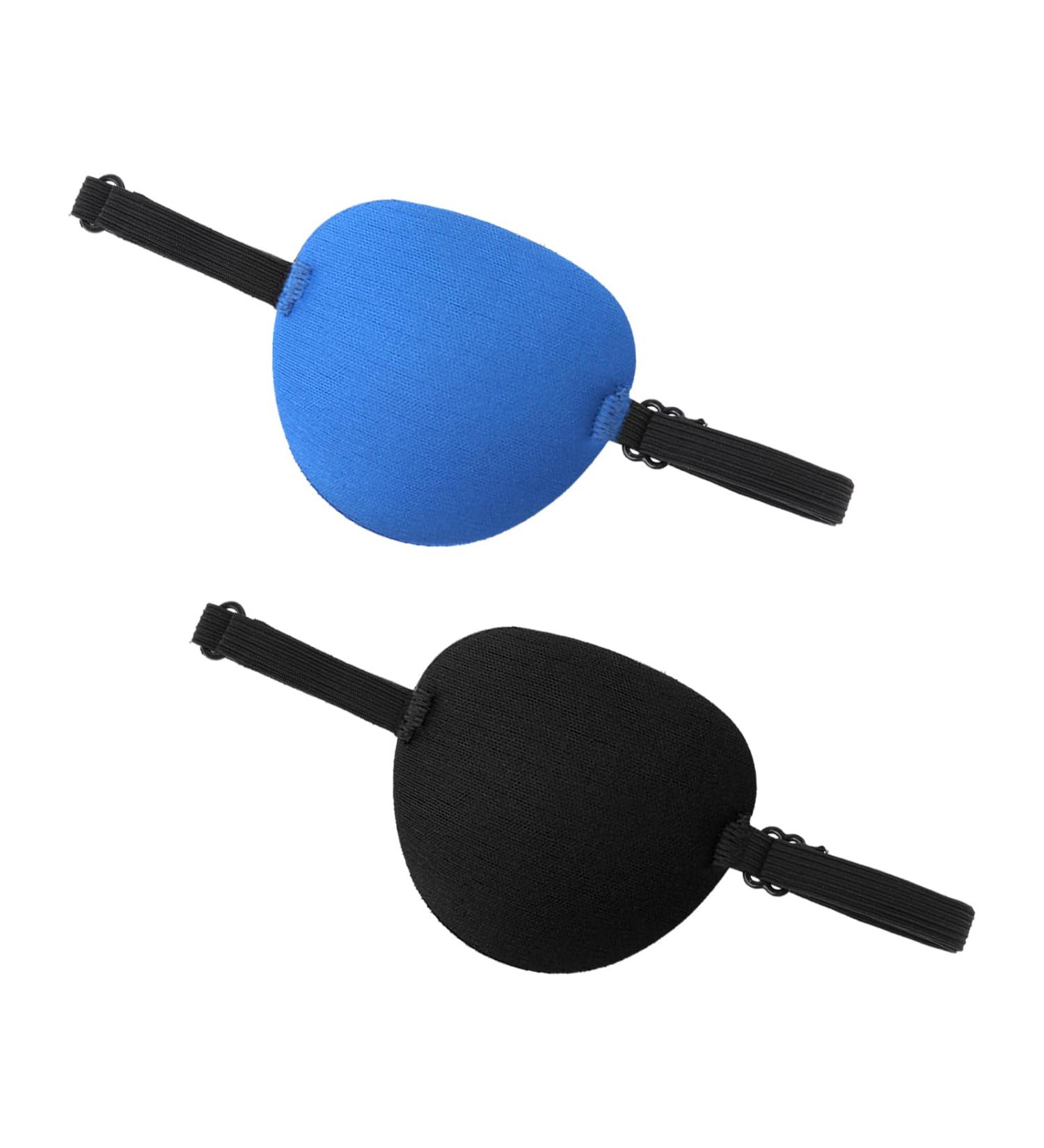 Sibba Adjustable Eye Patches for Kids & Adults - 2 PCS Medical Eye Patch for Amblyopia Cosplay & Pirate Costume - Blue & Black - Buy Online on GoSupps.com