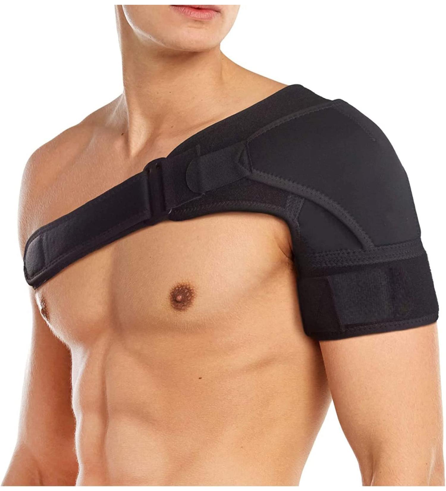 Flow Fire Adjustable Shoulder Support Brace for Men and Women - Rotator Cuff Relief Pain - Fits Left and Right - L-XL - Buy Online on GoSupps.com
