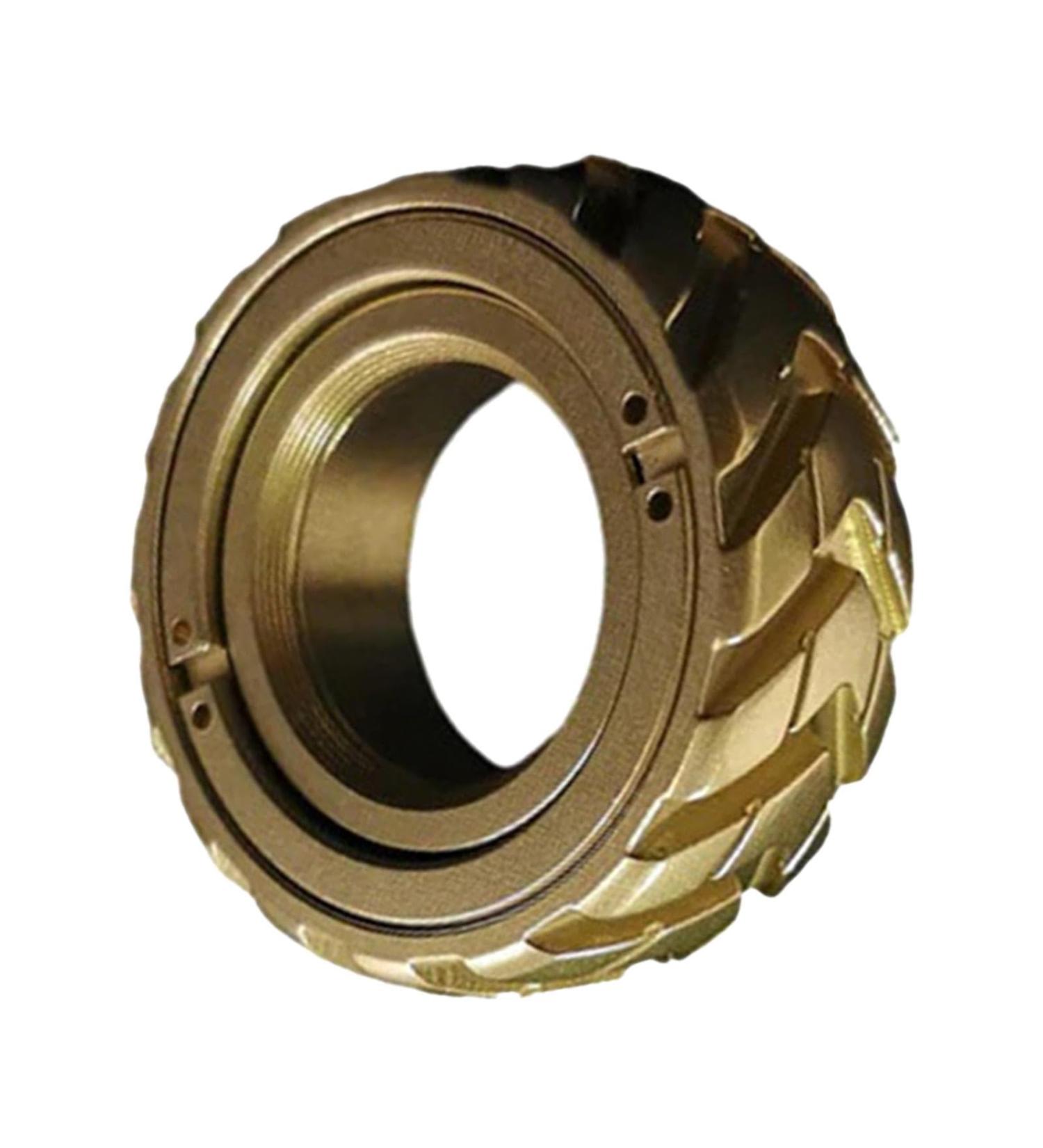 Shop Tire Profile Spinner Ring | Rotating Mechanical Jewelry for All Ages - Stainless Steel Gold - Buy Online on GoSupps.com