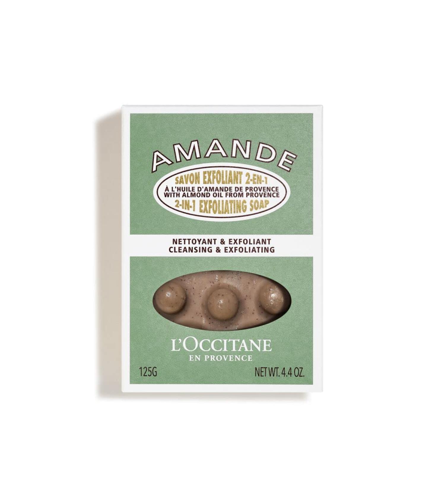 L'Occitane Almond 2-in-1 Exfoliating Soap - 4.40 oz - Gentle Exfoliation for Smooth Skin - Buy Online on GoSupps.com