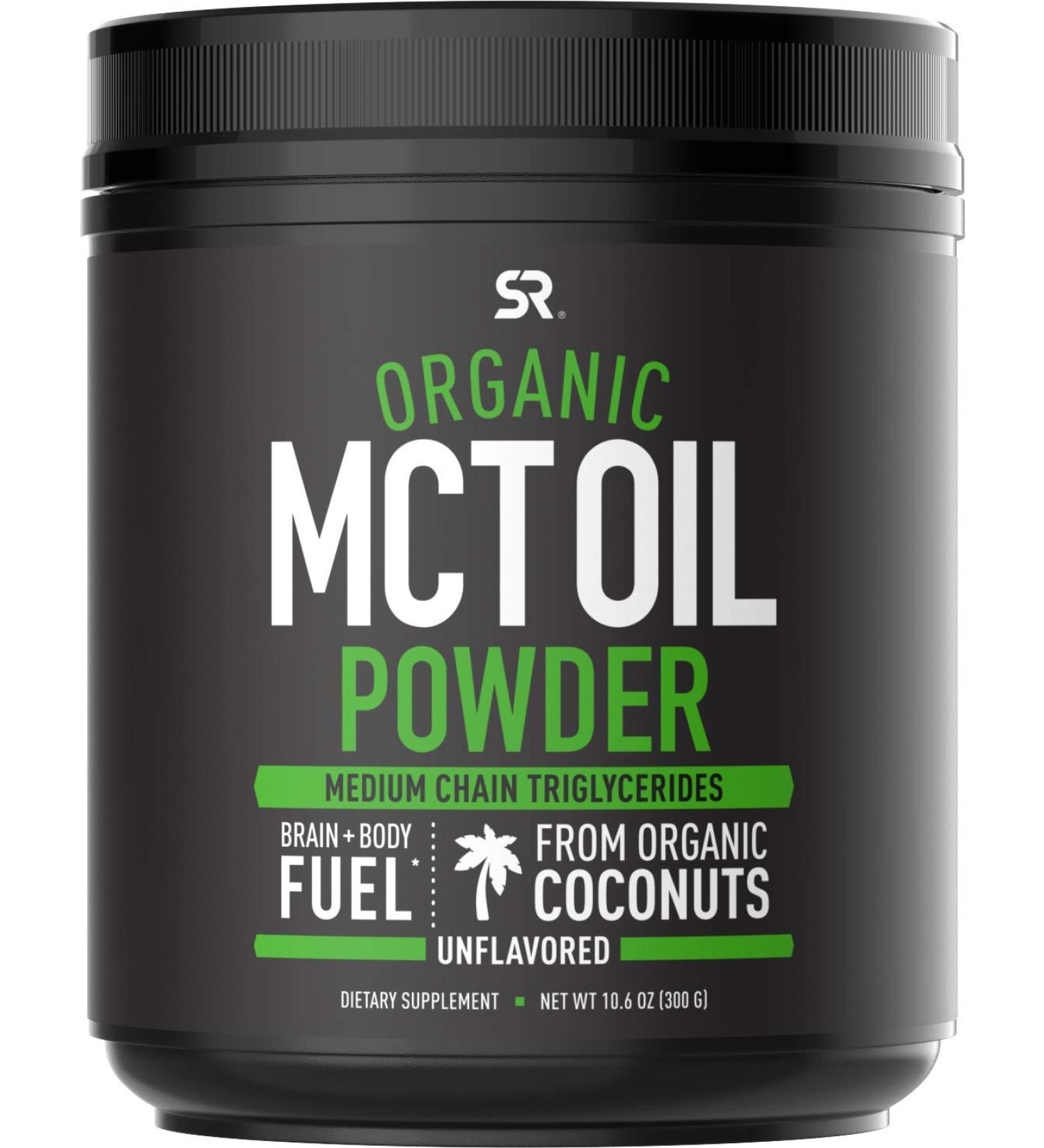 Sports Research Organic MCT Oil Powder Unflavored - 10.6 oz (300 g) for Energy & Focus - Buy Online on GoSupps.com
