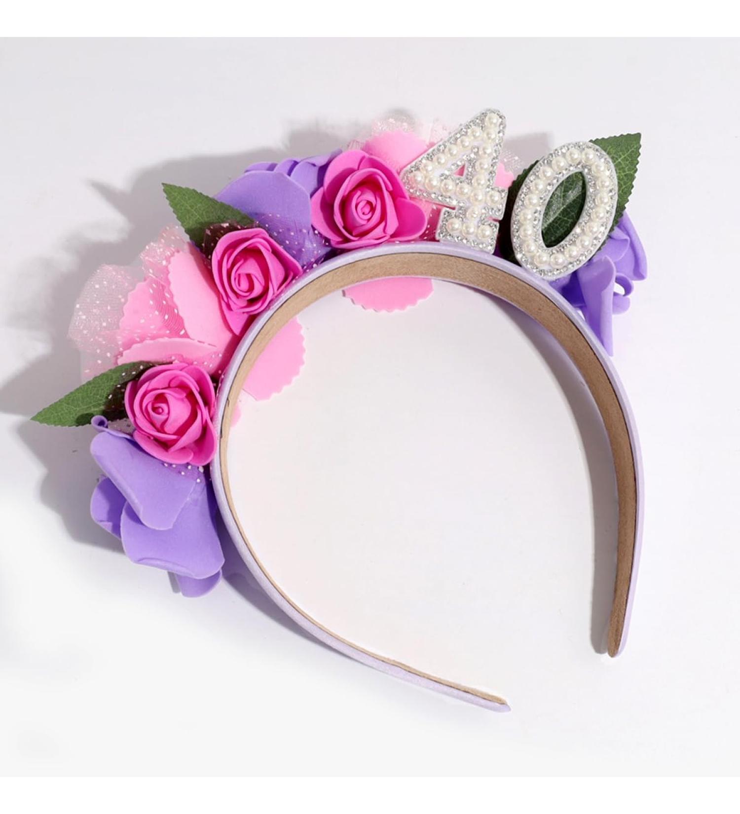 40th Birthday Crown 40th Birthday Headband 40th Birthday Tiara for Women 40th Birthday Decoration Birthday Gift for Women 40th Birthday Accessories for Women - Buy Online on GoSupps.com