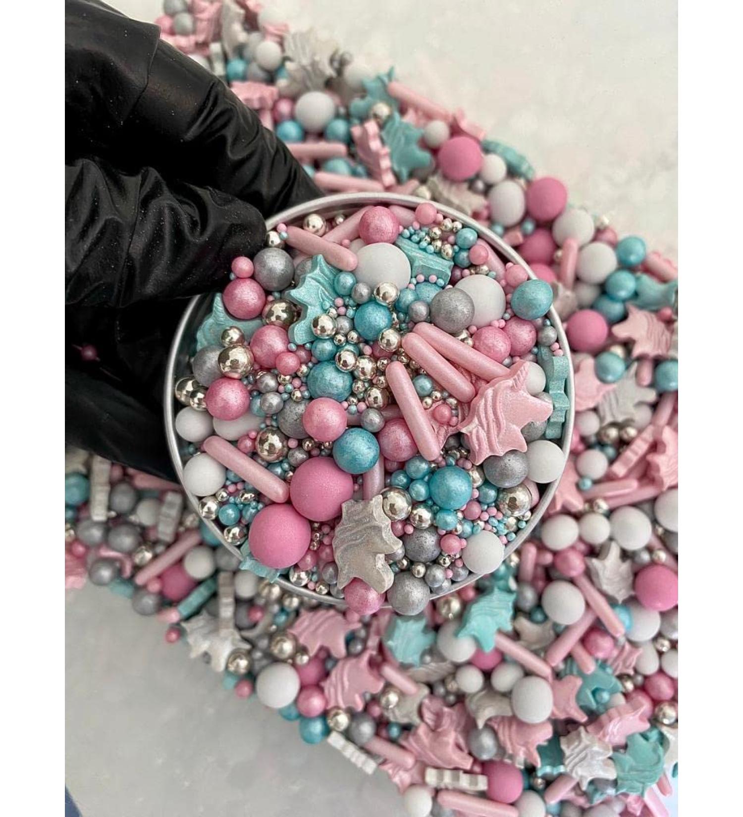 Edible Unicorn Dream Cake Sprinkles Luxury Mix 45g Cupcake Cake Decoration Gold Pastel Pink Sprinkles Cake Sprinkles Mix Rose Blue Sprinkles Pink Sprinkles
