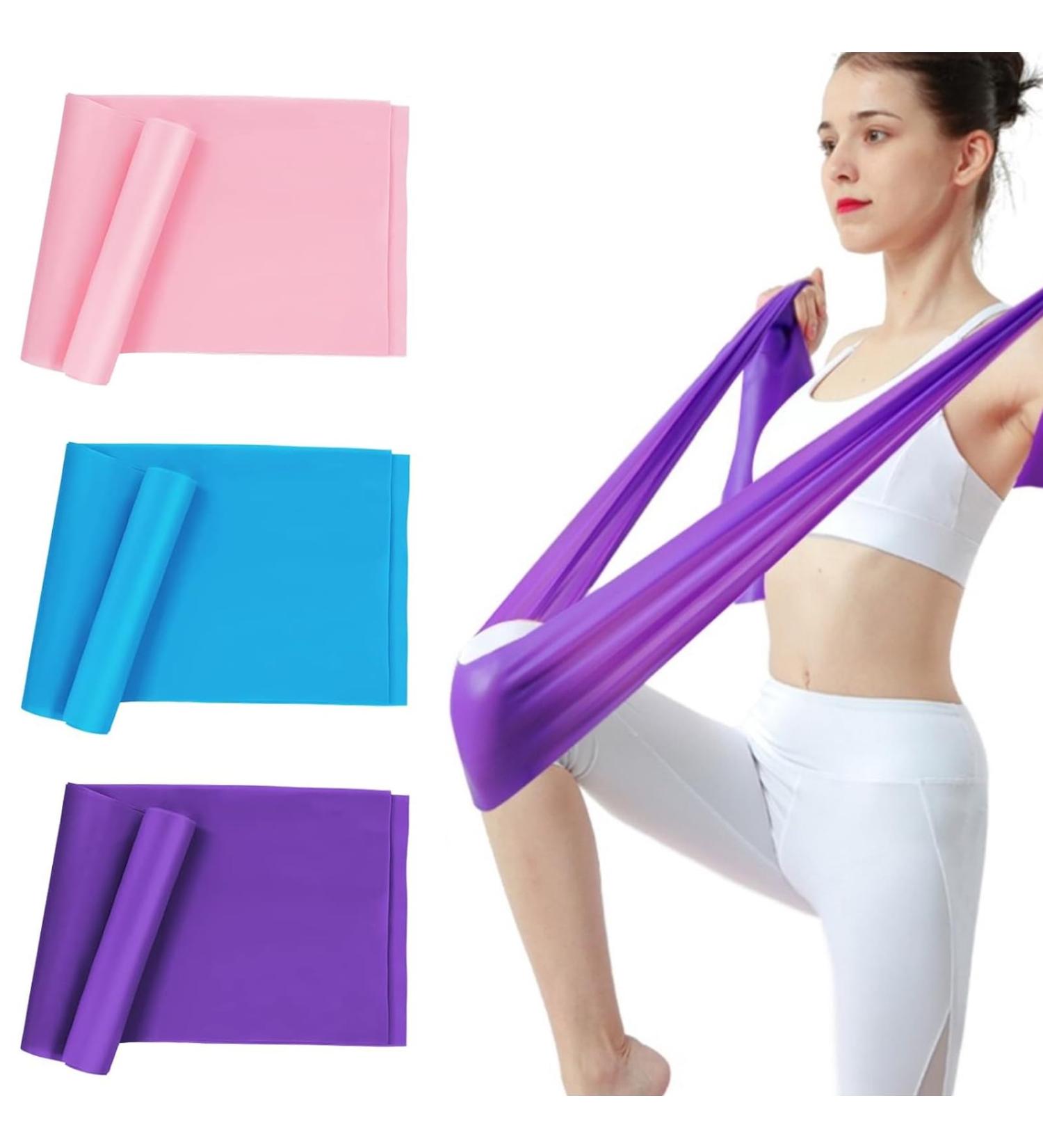 3Pcs Resistance Bands Elastic Exercise Bands 1.5M with 3 Resistance Levels for Women Men for Strenght Training Pilates Yoga Arms Upper Body and Shoulders - Buy Online on GoSupps.com