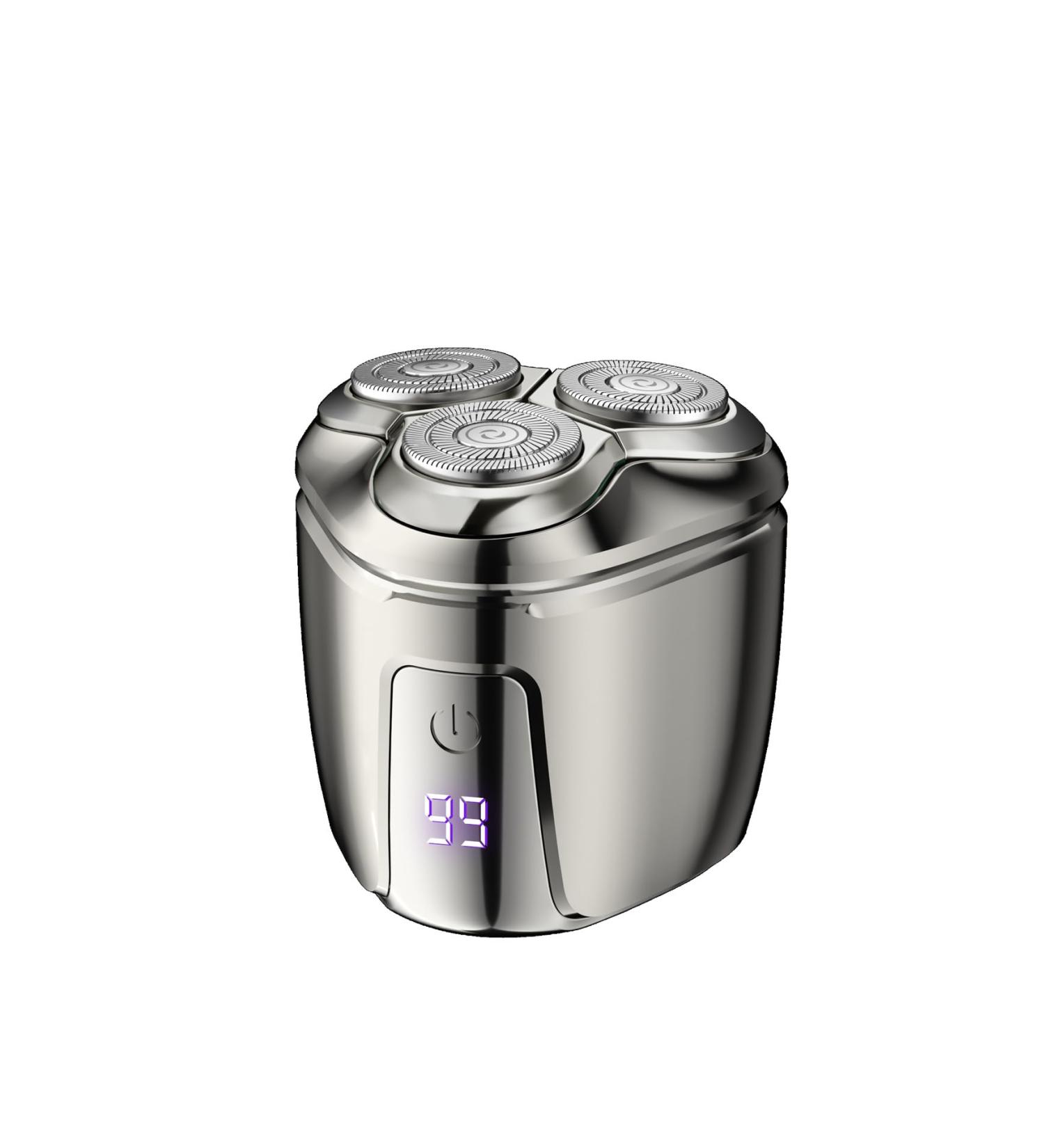 Men's electric shaver portable rechargeable electric shaver magnetic tip close at a stroke mini travel electric shaver full body bath smart razor (Electroplating gun color +2 blade heads) - Buy Online on GoSupps.com