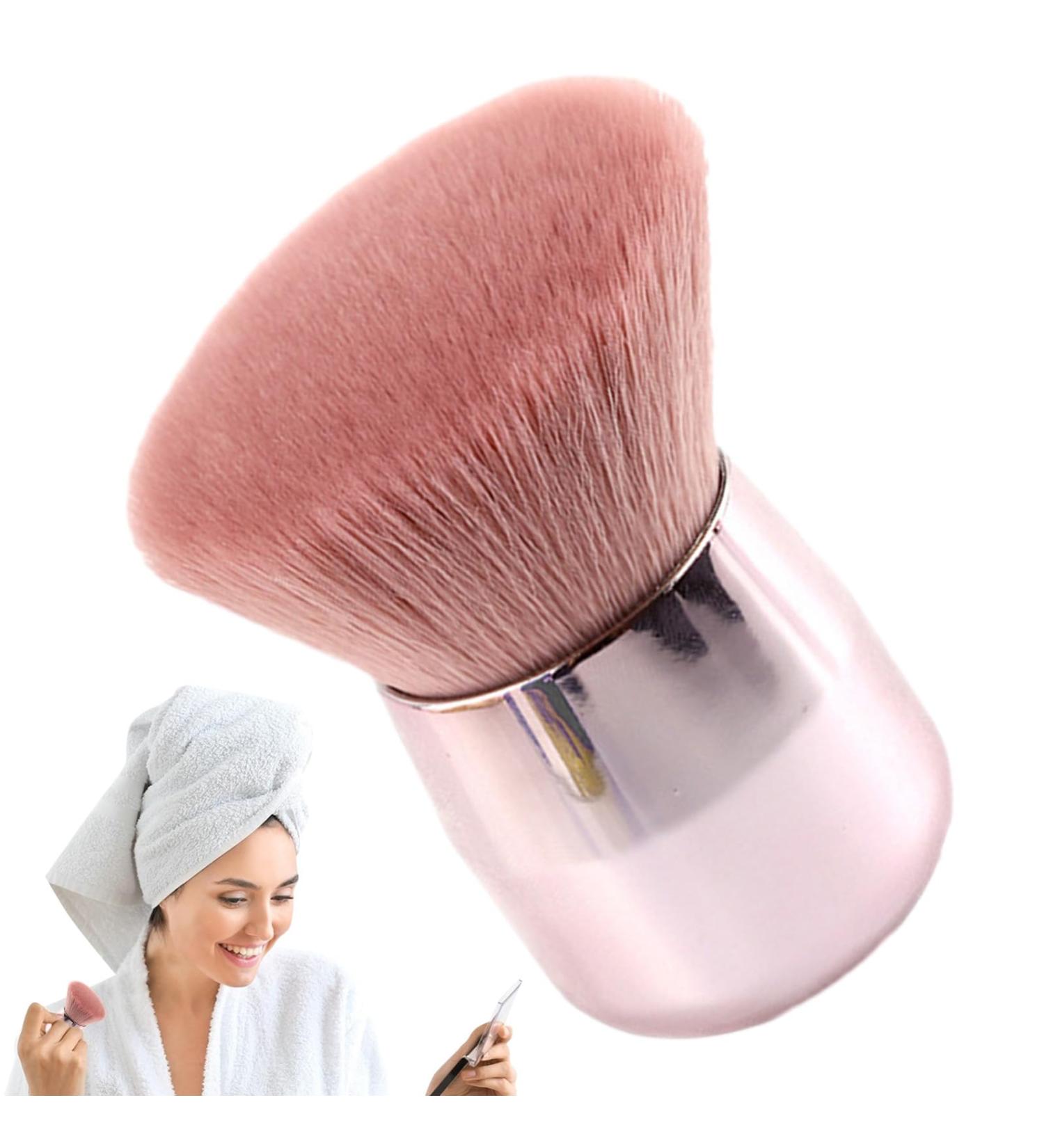 Portable Foundation Brush | Mushroom Head Short Powder Brush Dust Cleaner Brush Short Powder Brush Face Blush for Foundation Blush Bronzer Concealer Rowces - Buy Online on GoSupps.com