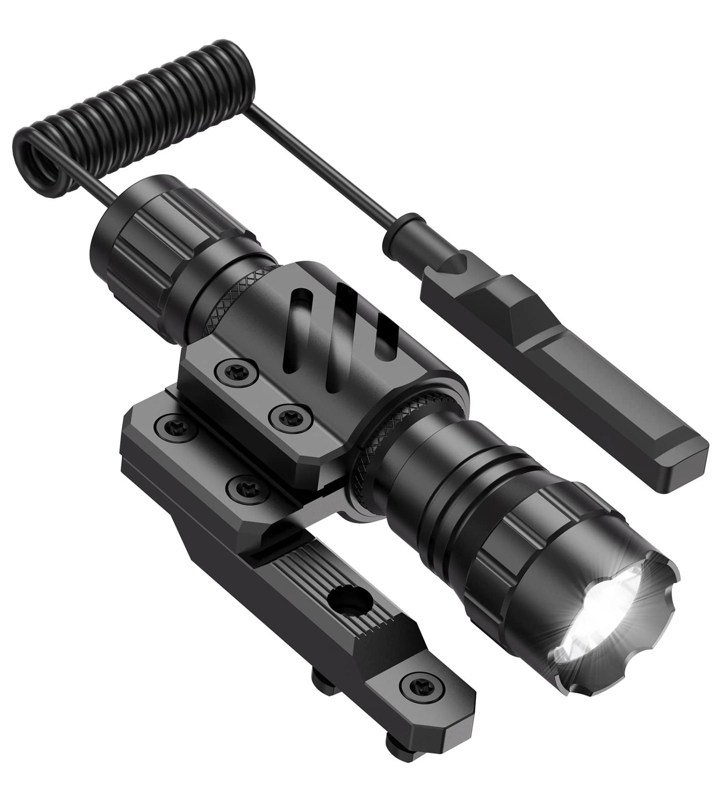 Feyachi FL14-MB Tactical Flashlight 1200 Lumen Matte Black LED Weapon Light with mLok Mount and Pressure Switch - Buy Online on GoSupps.com