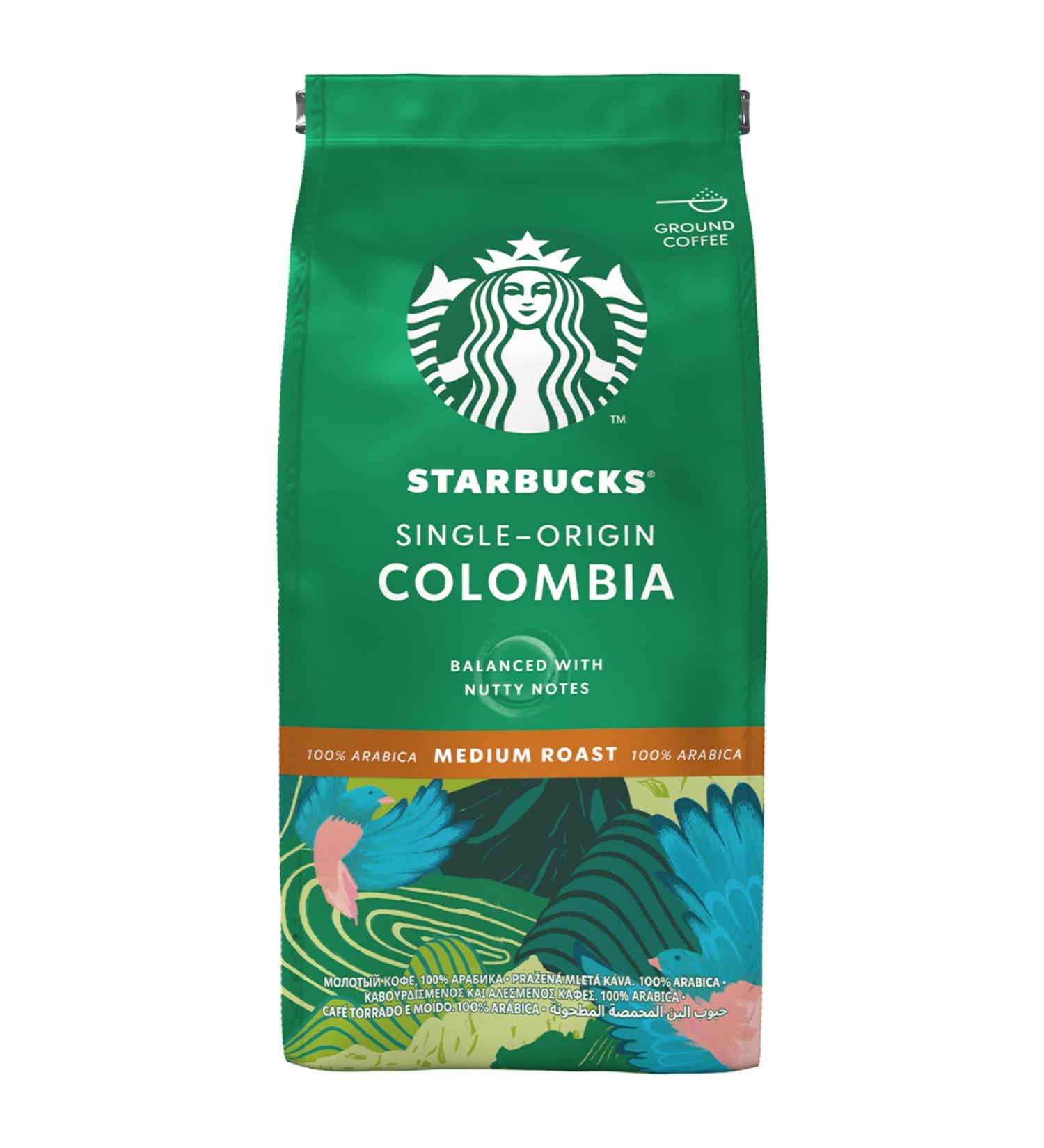 Starbucks Single-Origin Colombia Medium Roast Ground Coffee 200g - Buy Online on GoSupps.com