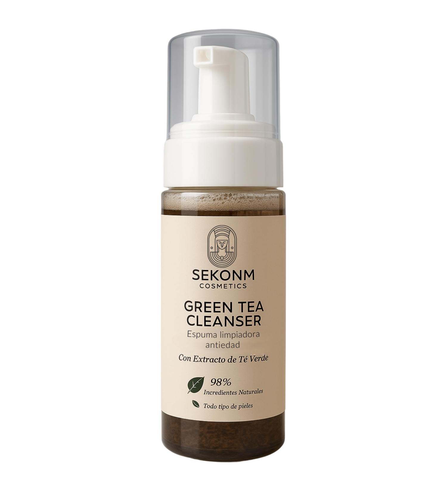  Sekonm cosmetics Anti-aging Green Tea Facial Cleansing Mousse all skin types natural and vegan free of toxins and allergens 150 ml - Buy Online on GoSupps.com