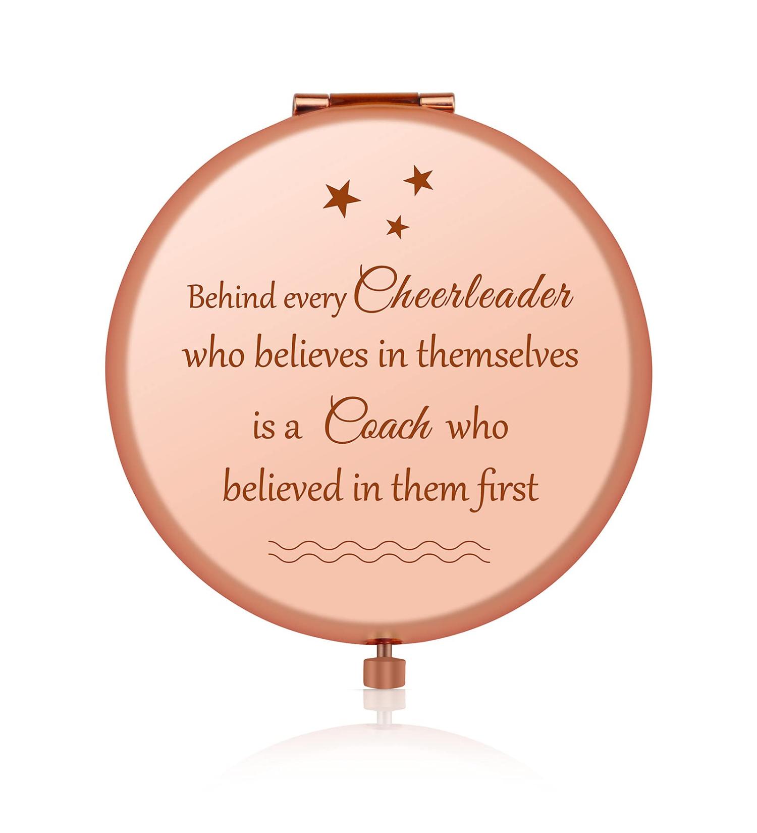 Jielahua Cheer Coach Gift - Rose Gold Compact Mirror for Cheerleading Coach - Cheer Mom Retirement & Appreciation Gift - Buy Online on GoSupps.com