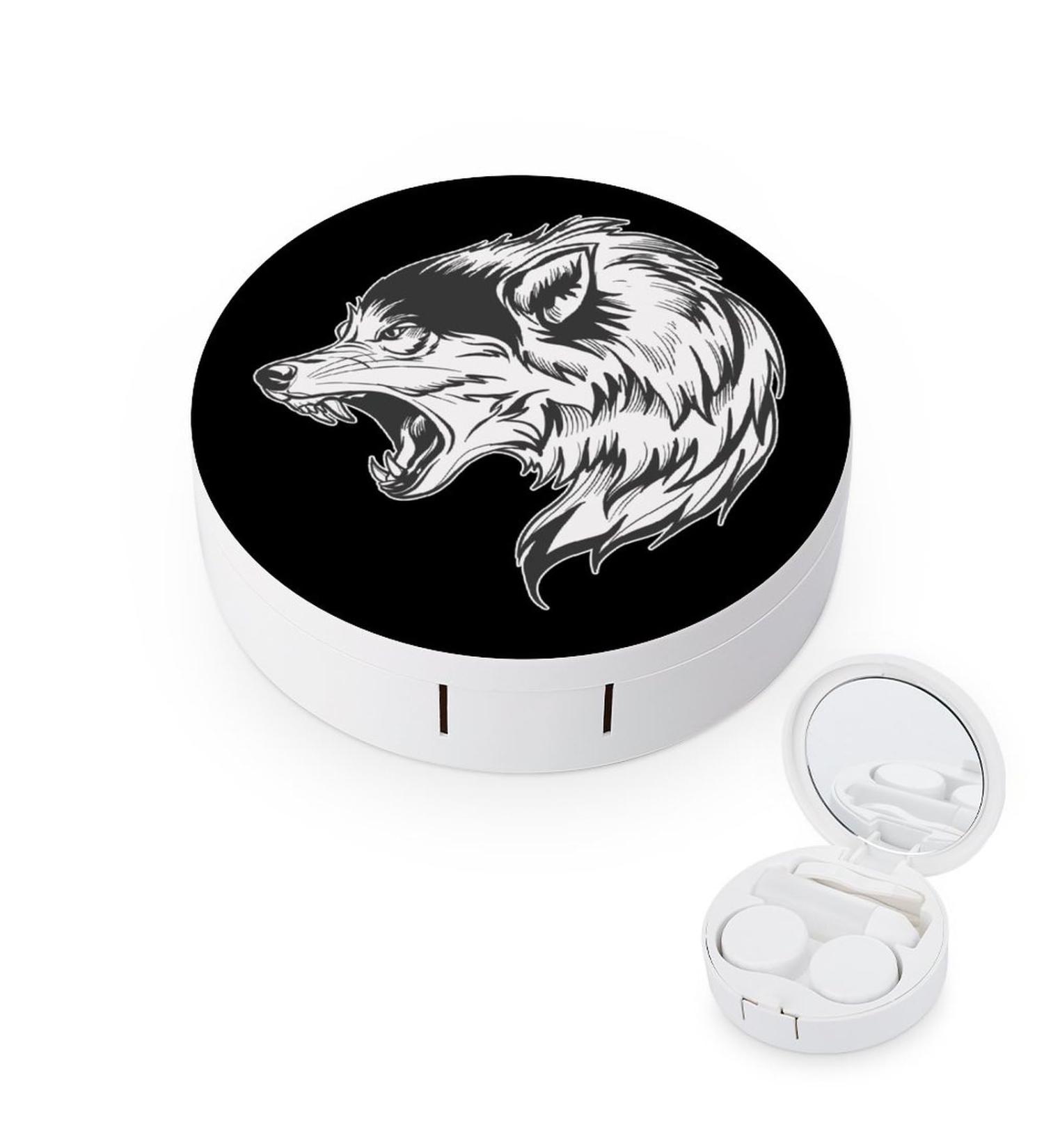 Howing Wolf Portable Contact Lens Case with Mirror | Travel-Friendly Contact Lens Box for International Shipping - Buy Online on GoSupps.com