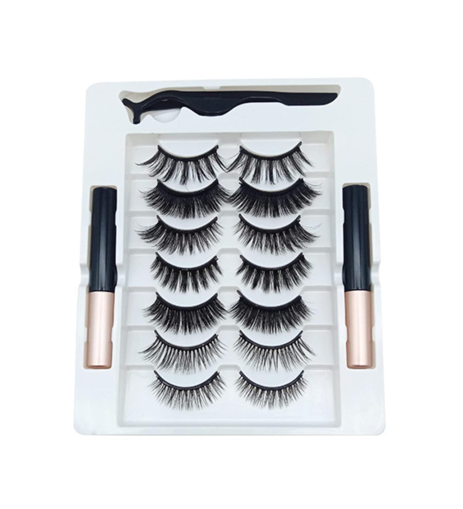 MOLAMOYA Magnetic Eyeliner & 7 Pairs of Natural Lightweight Eyelashes - Soft and Generous | Shop Now - Buy Online on GoSupps.com