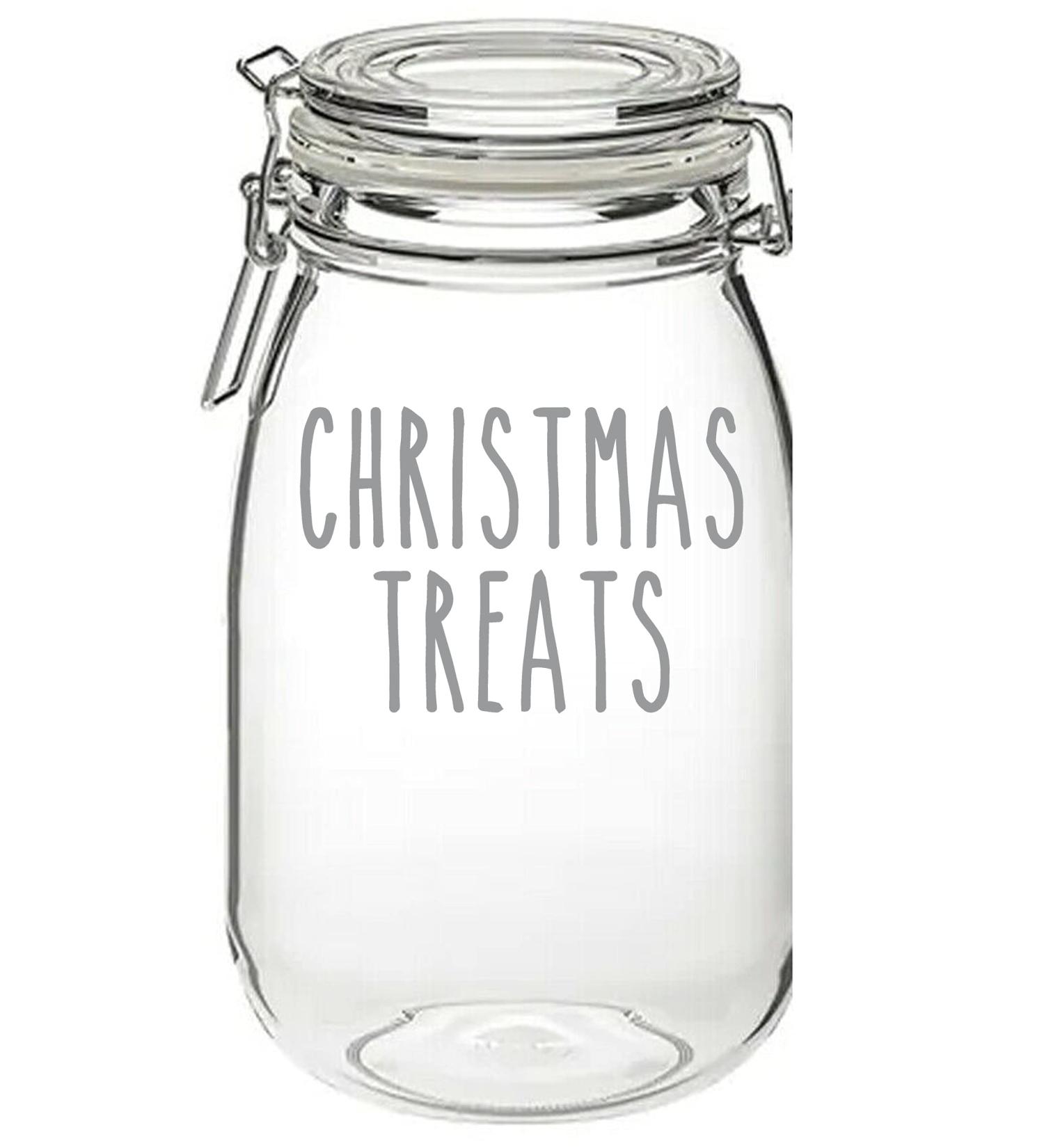 Christmas Treats' - Vinyl Sticker Decal Label Transfer for Jar Container. Party Sweets Chocolates Gift Bag Box (Small - 3cm Tall Capital Letter Height Gold) Small - 3cm tall Capital Letter Height Gold - Buy Online on GoSupps.com